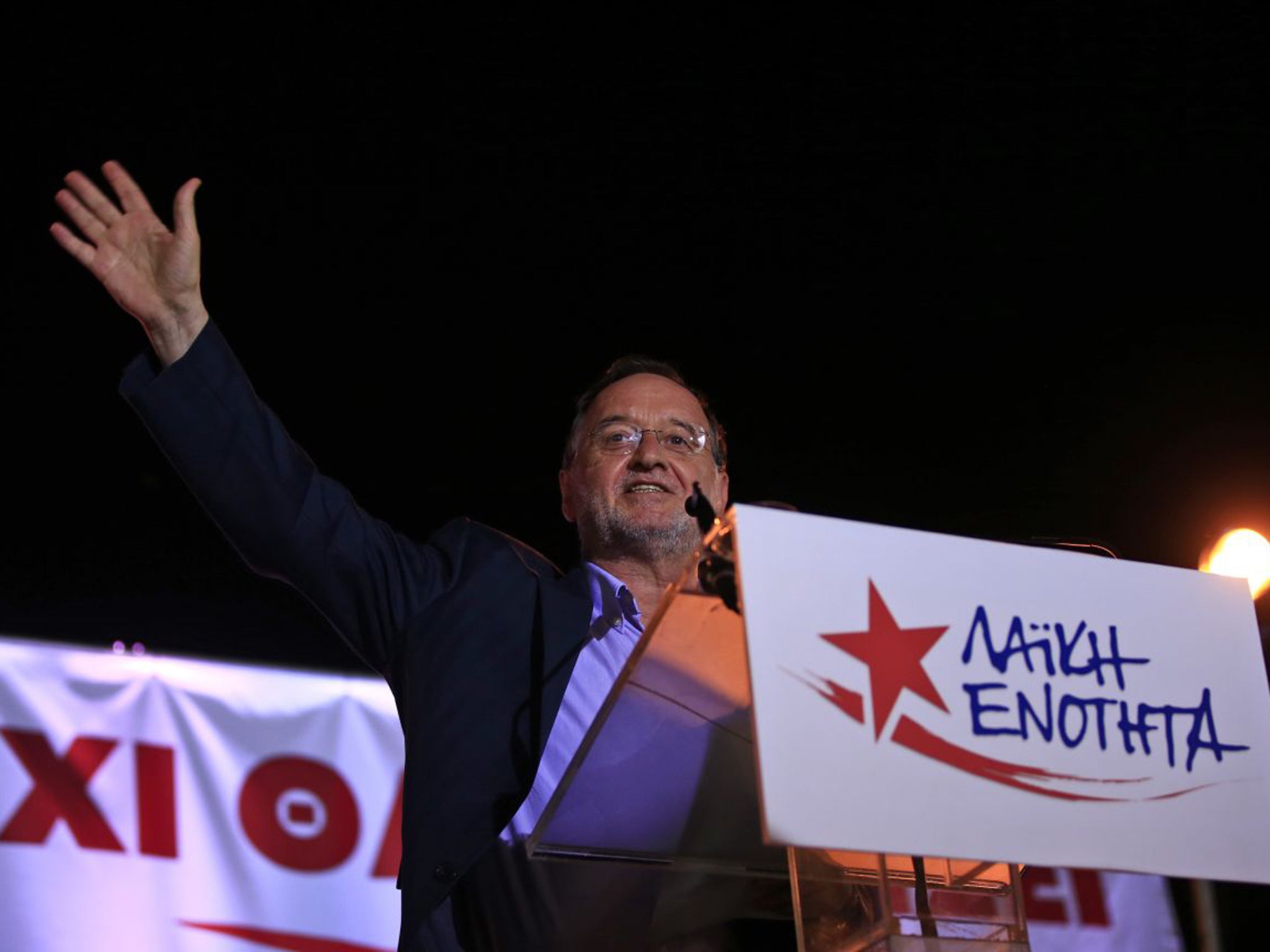 Panagiotis Lafazanis and the left-wing Popular Unity party now head Greece’s anti-euro faction