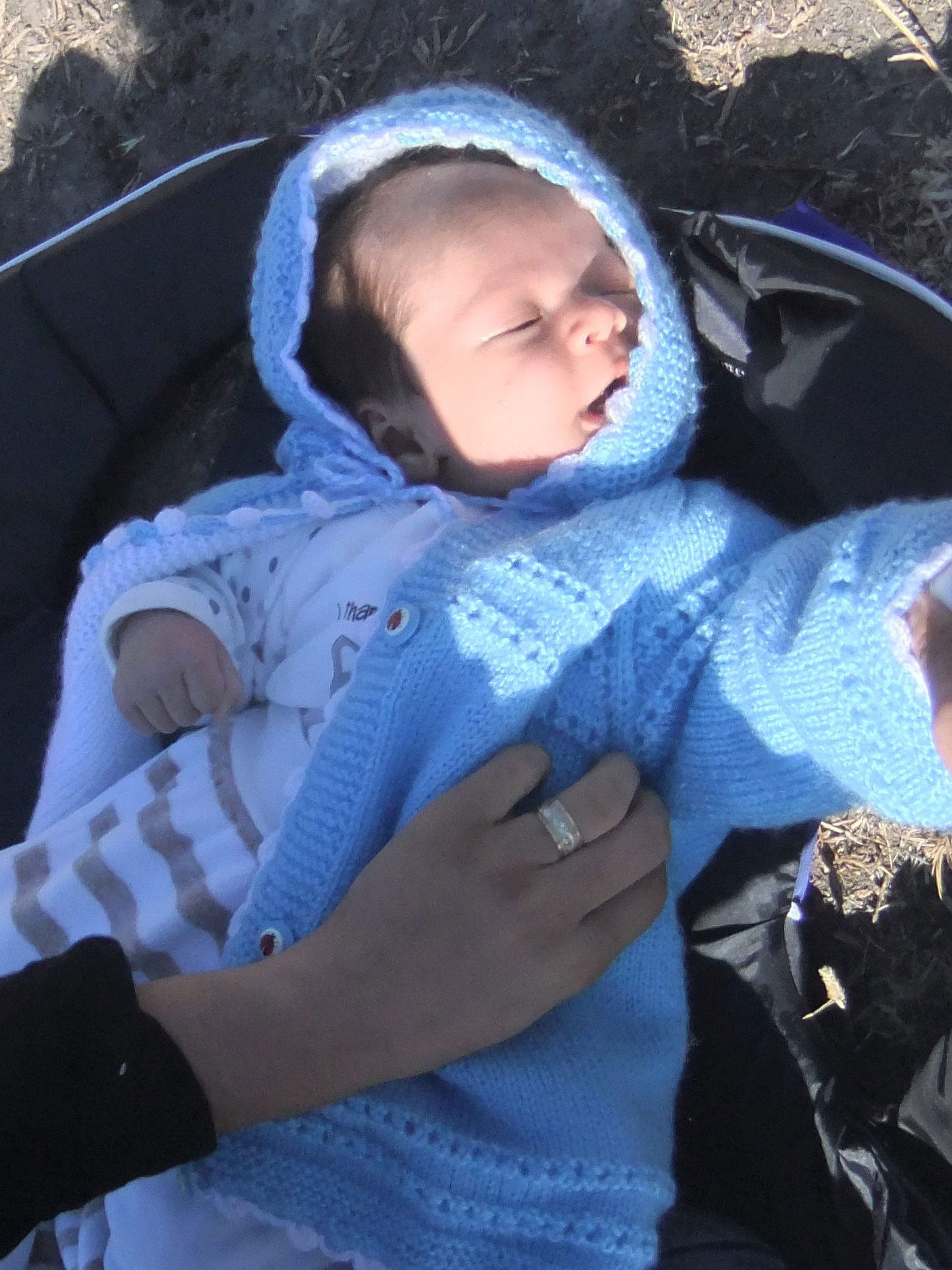 This baby, whose family was helped by the Kempsons in July, is one of the many children arriving in Lesbos