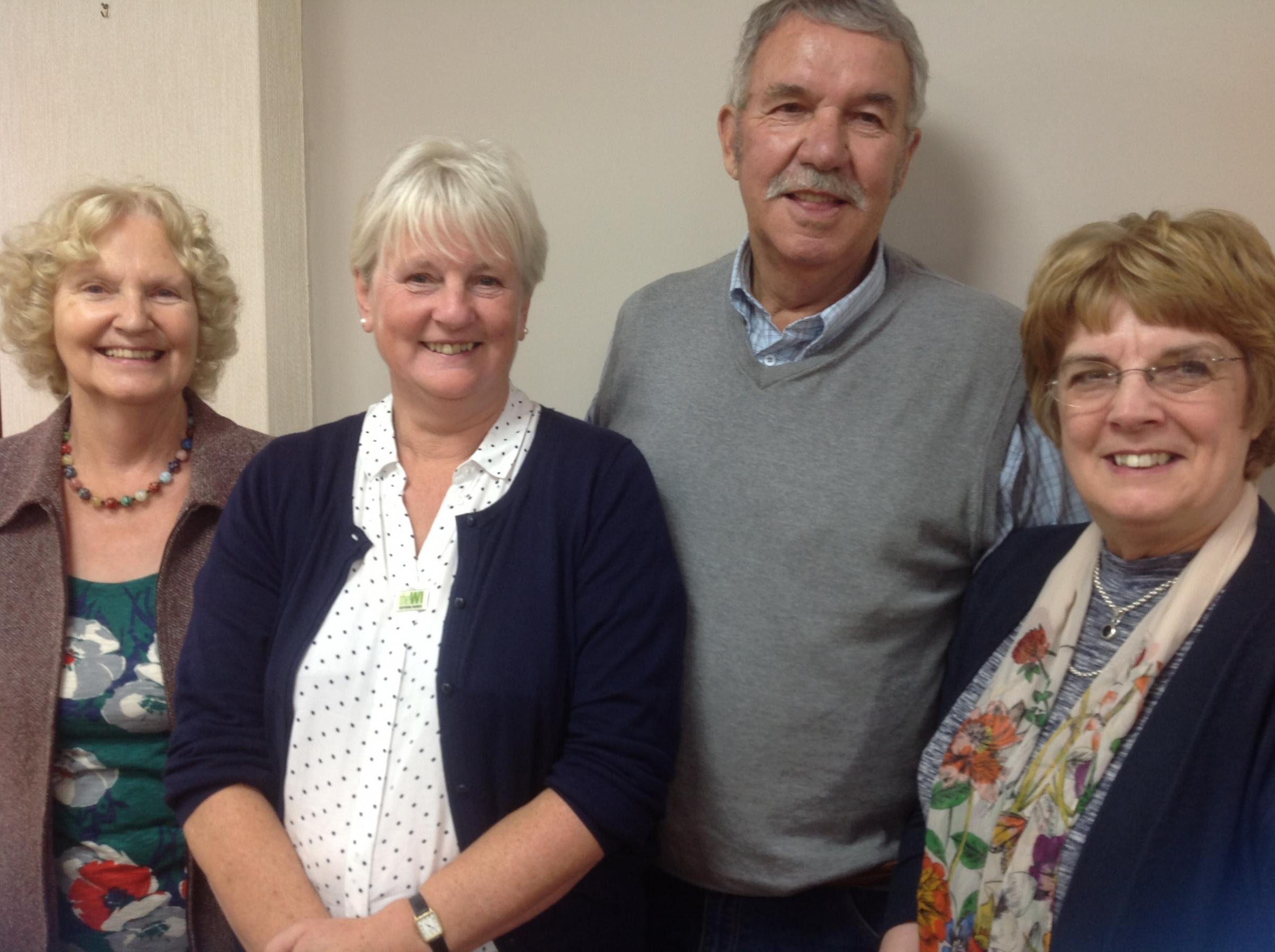 The council released a picture of the councillors involved in the gaffe - from left to right, it shows Daphne Hope, Janet Frank, Eric Hope and Linda Cowling