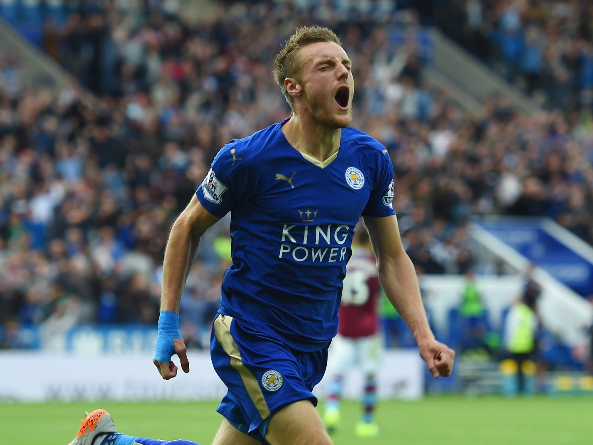 Jamie Vardy has netted three times in five Premier League games