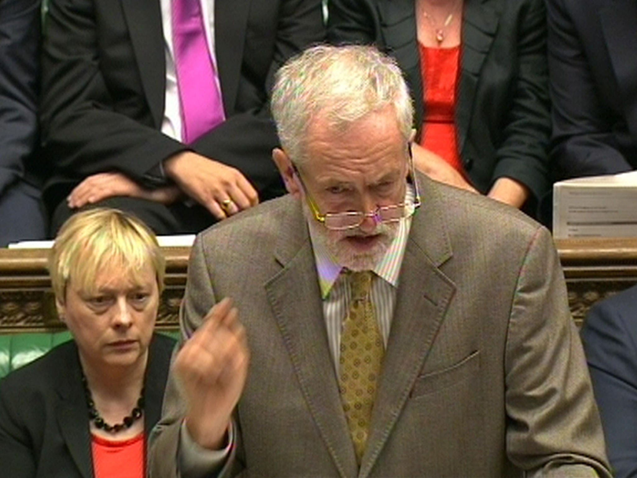 Corbyn during his first Prime Minister’s Questions as Leader of the Opposition on Wednesday