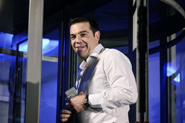 Former Greek Prime Minister and leader of Syriza Alexis Tsipras is neck and neck with the right-wing Vangelis Meimarakis 