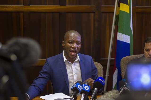 Mmusi Maimane (C), Parliamentary leader of the official opposition Democratic Alliance 