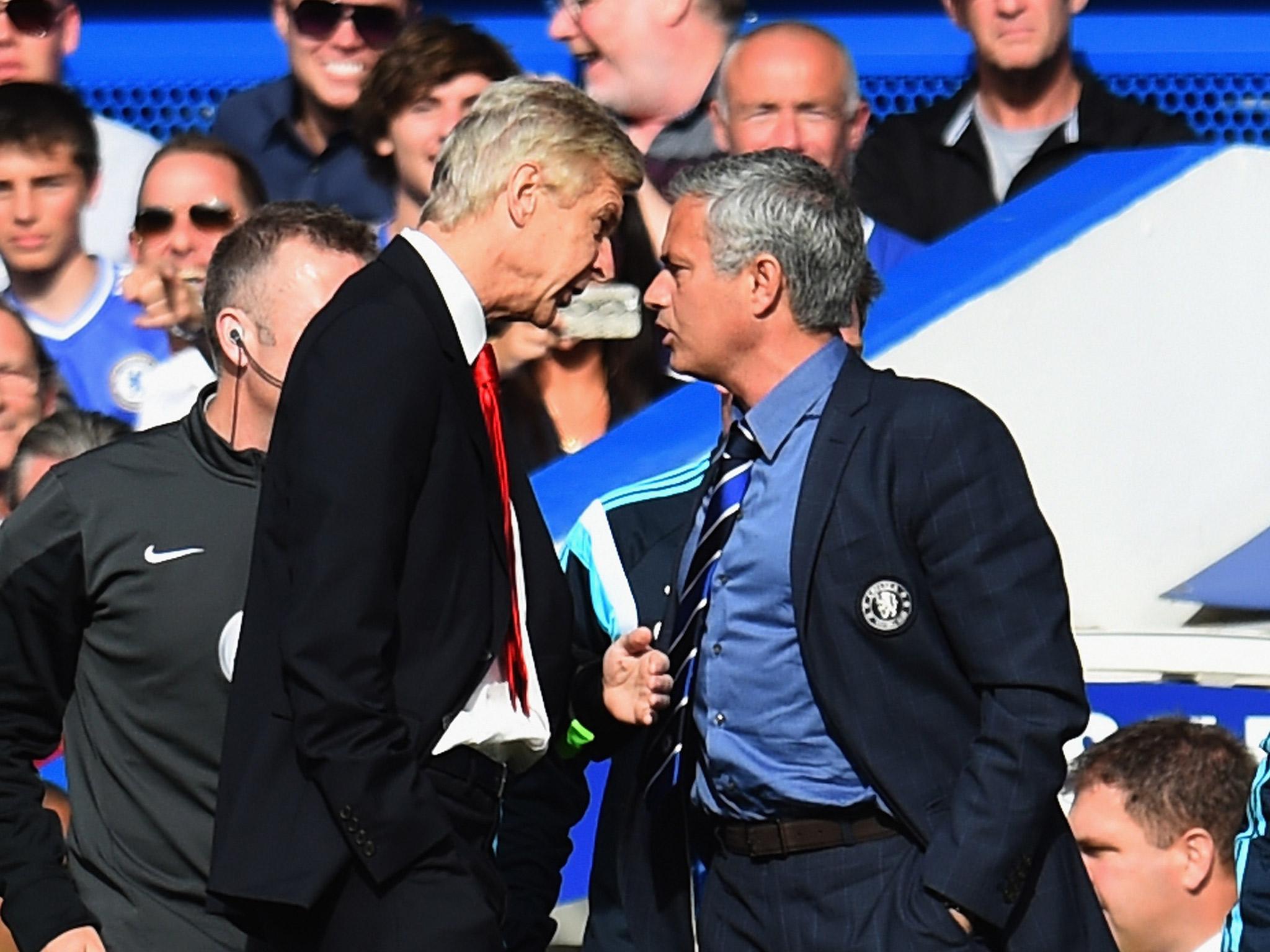 Jose Mourinho and Arsene Wenger square up in last season's fixture
