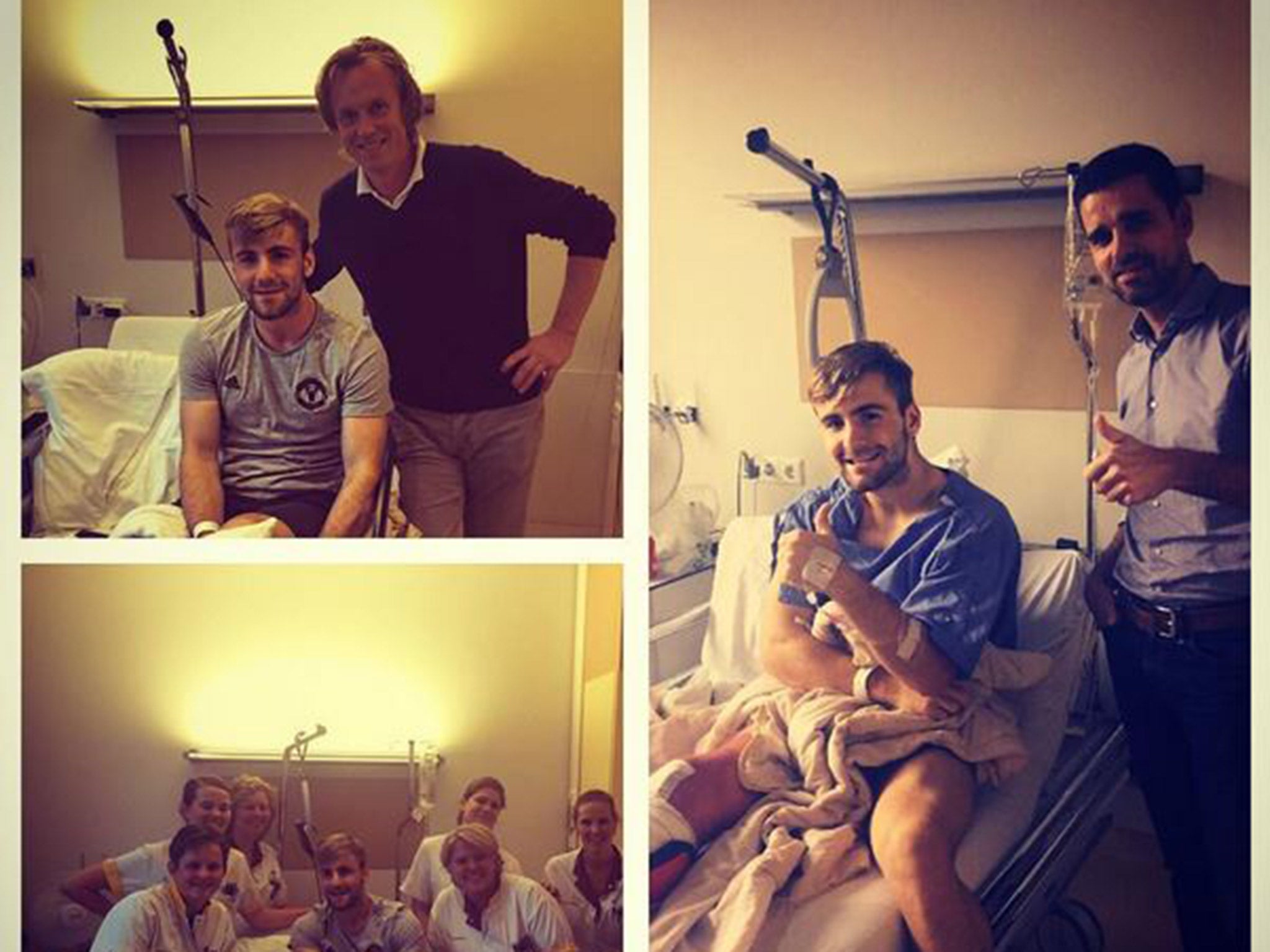 Luke Shaw's Instagram post from hospital in Eindhoven