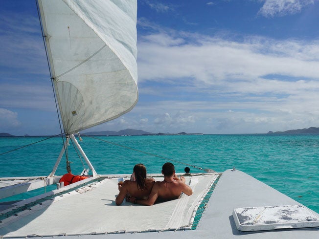 The couple sailing the Tobago Cays in St Vincent and The Grenadines