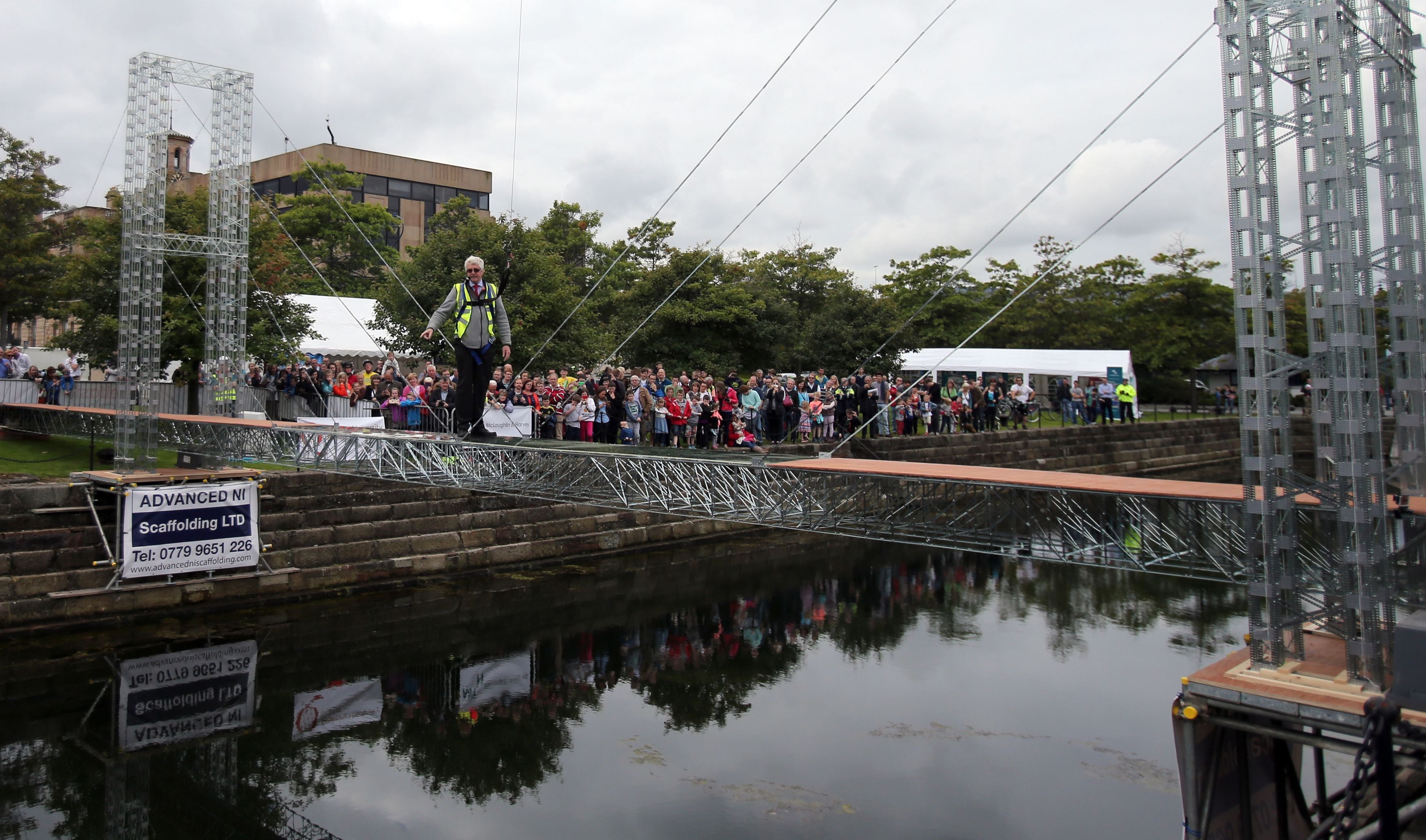 The world record Meccano Bridge in Belfast (PA)