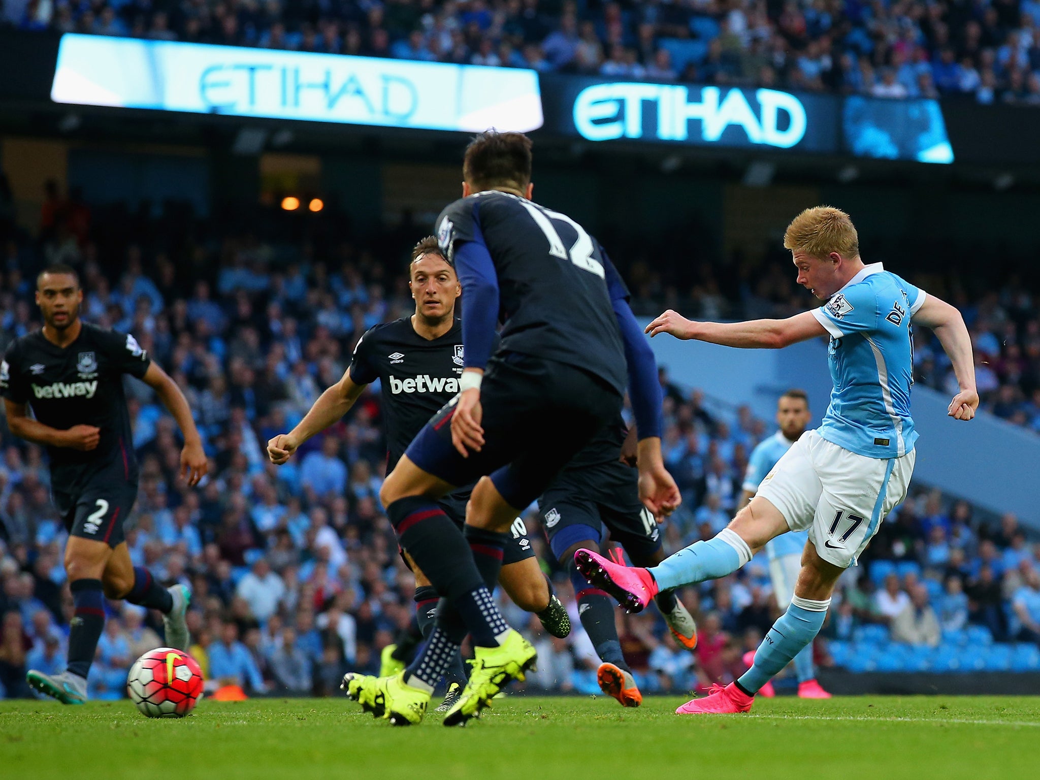 Kevin De Bruyne scored his first goal for the club but it wasn't enough
