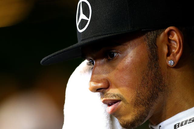 Lewis Hamilton after his retirement in Singapore