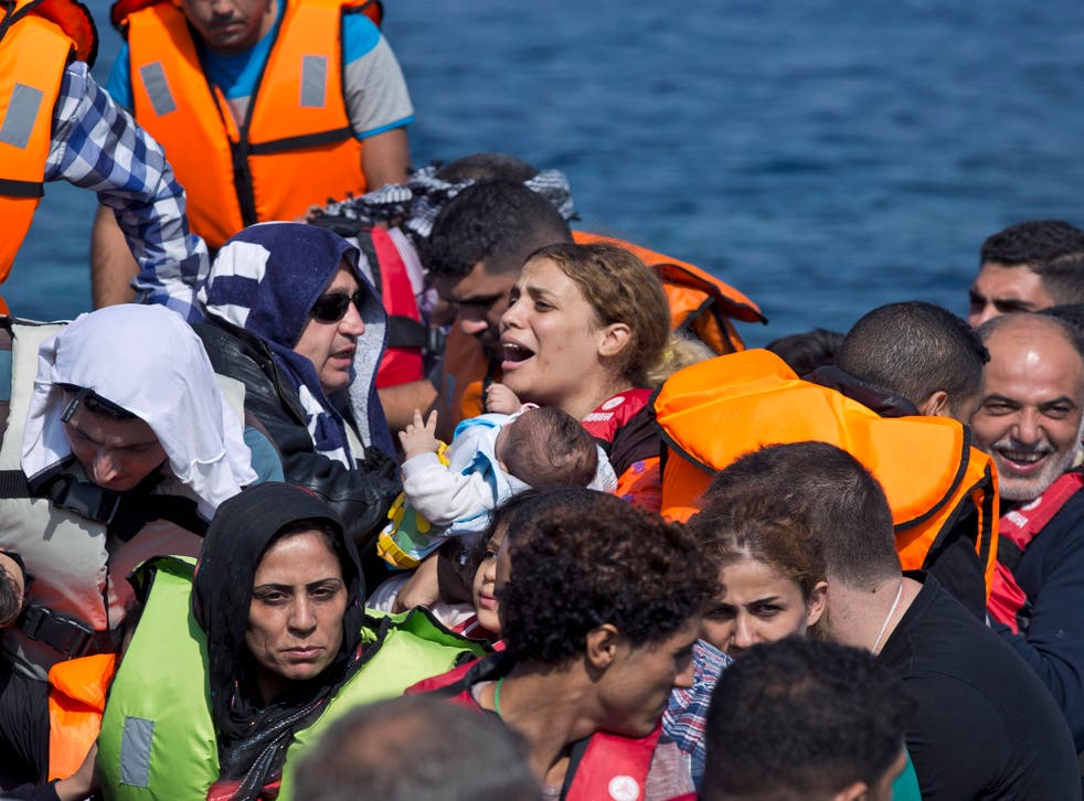 The refugees were rescued after their boat sank last Tuesday