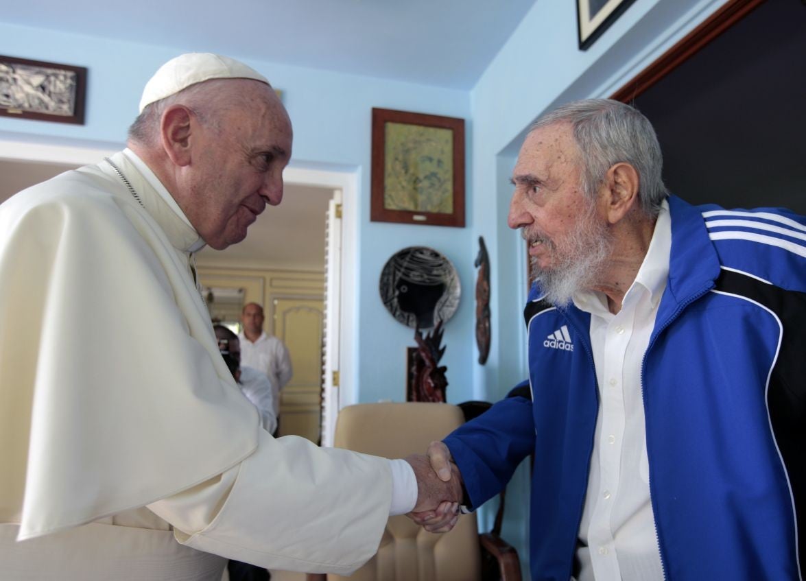 The Pope met Fidel Castro after delivering the Mass