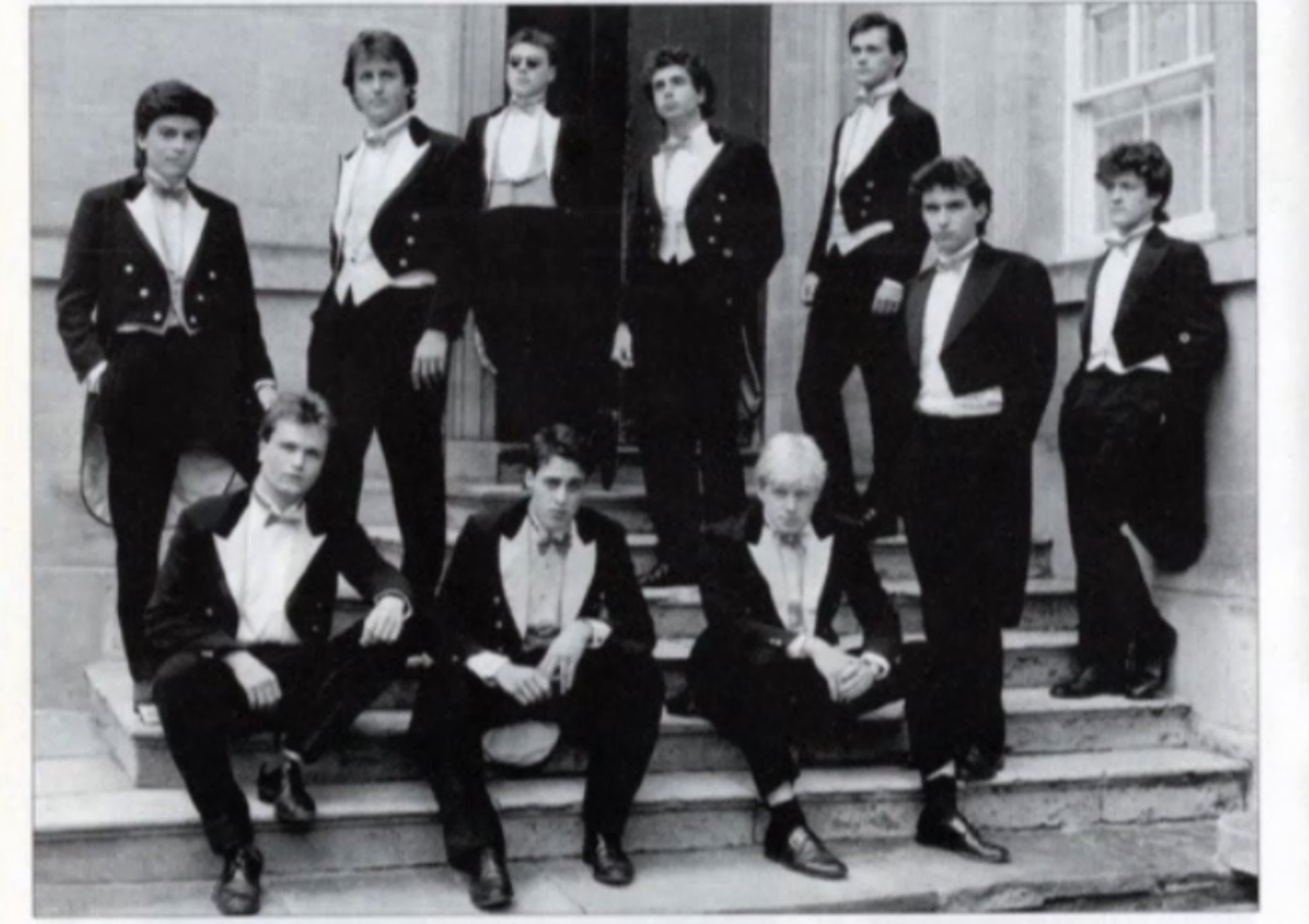 David Cameron and Boris Johnson pictured with the Bullingdon Club
