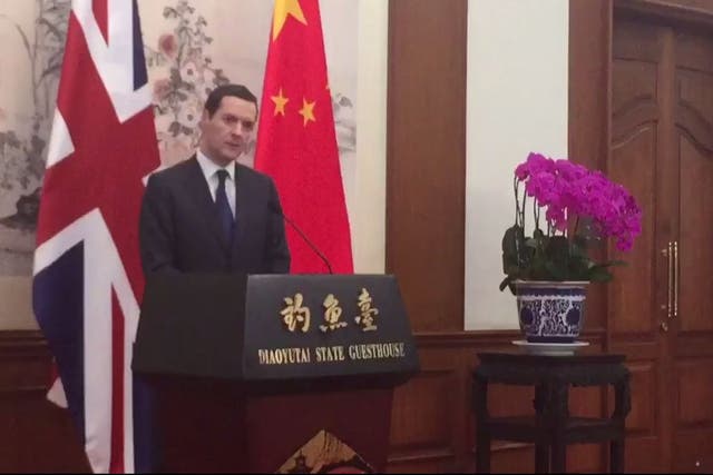 The former Chancellor George Osborne love-bombed Beijing