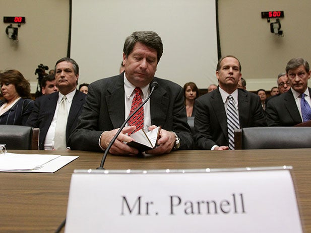 Stewart Parnell at a House of Energy and Commerce hearing in Capitol Hill in Washington DC in 2009