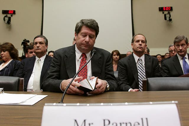 Stewart Parnell at a House of Energy and Commerce hearing in Capitol Hill in Washington DC in 2009