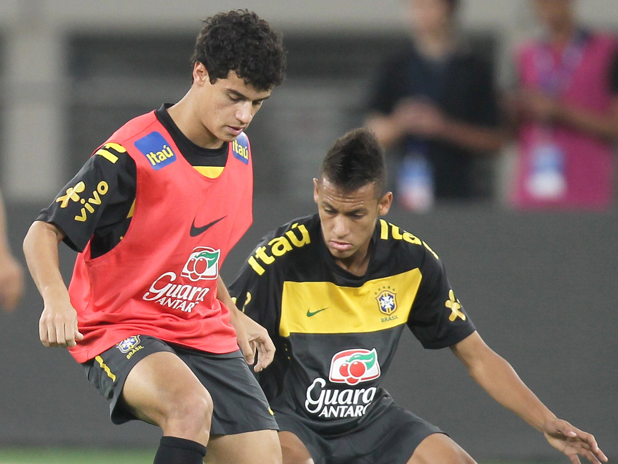 Neymar and Philippe Coutinho played alongside each other regularly at international youth level