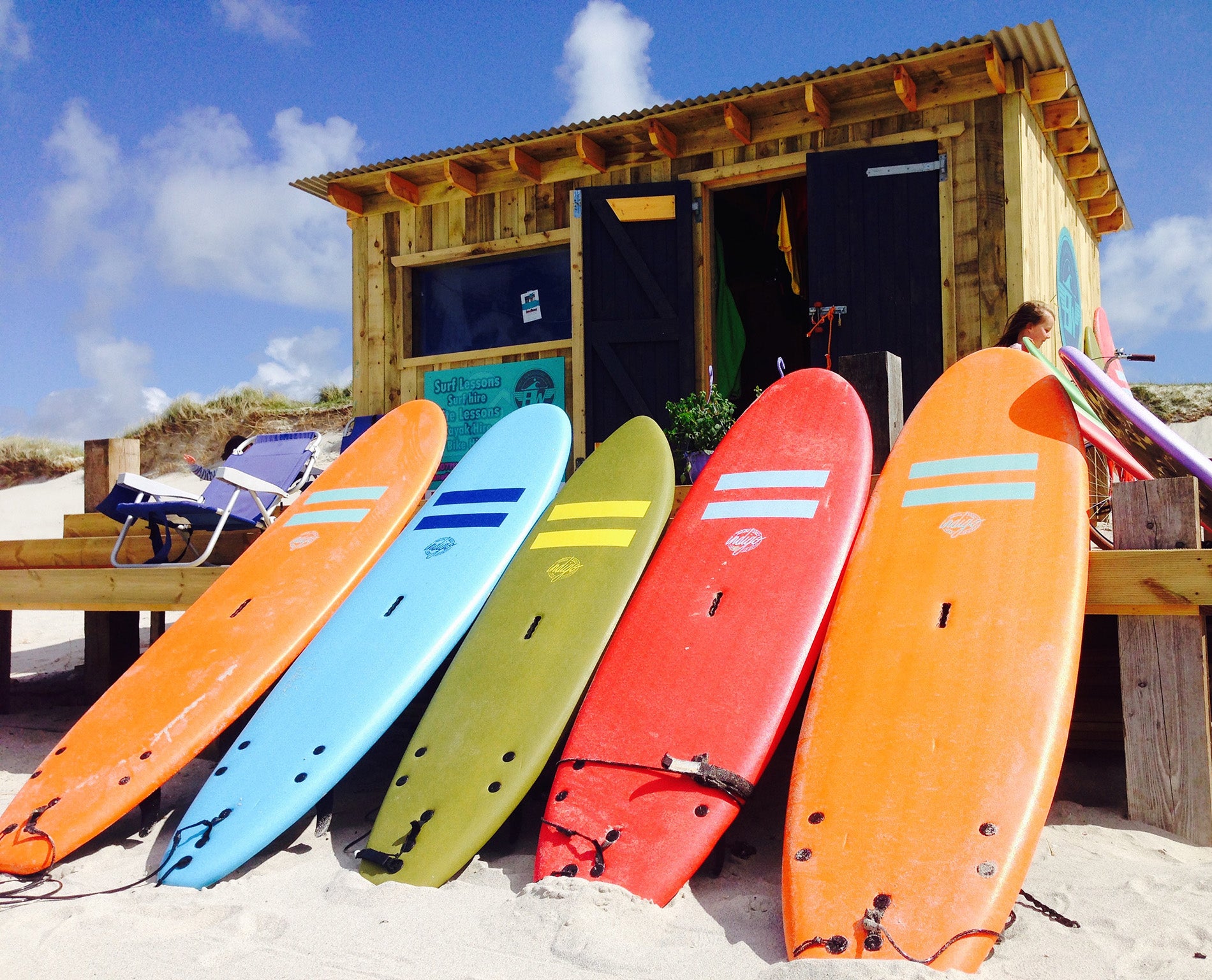 Surf boards ready for action