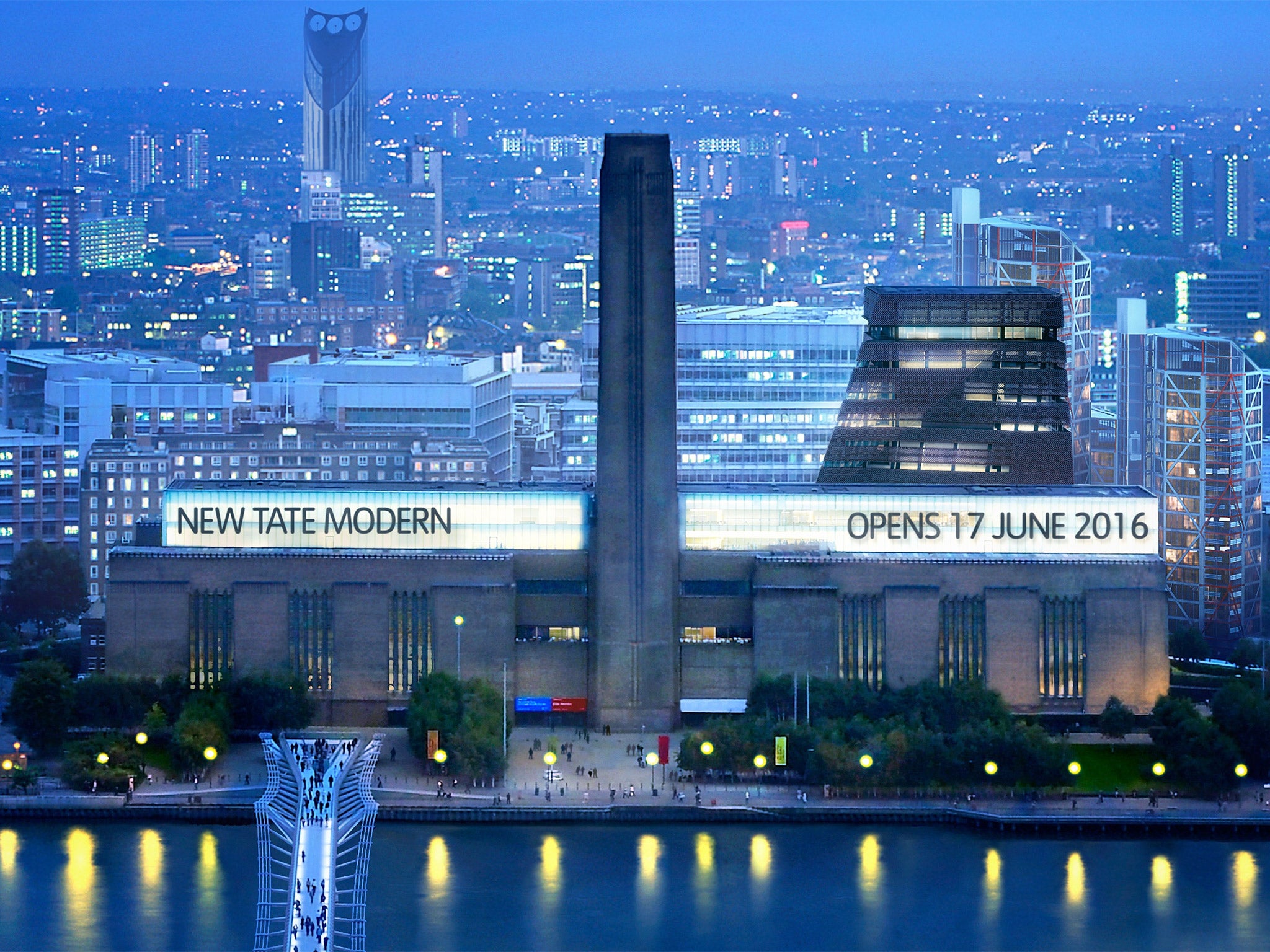 Tate Modern will open the new 10-storey extension on June 17 of next year