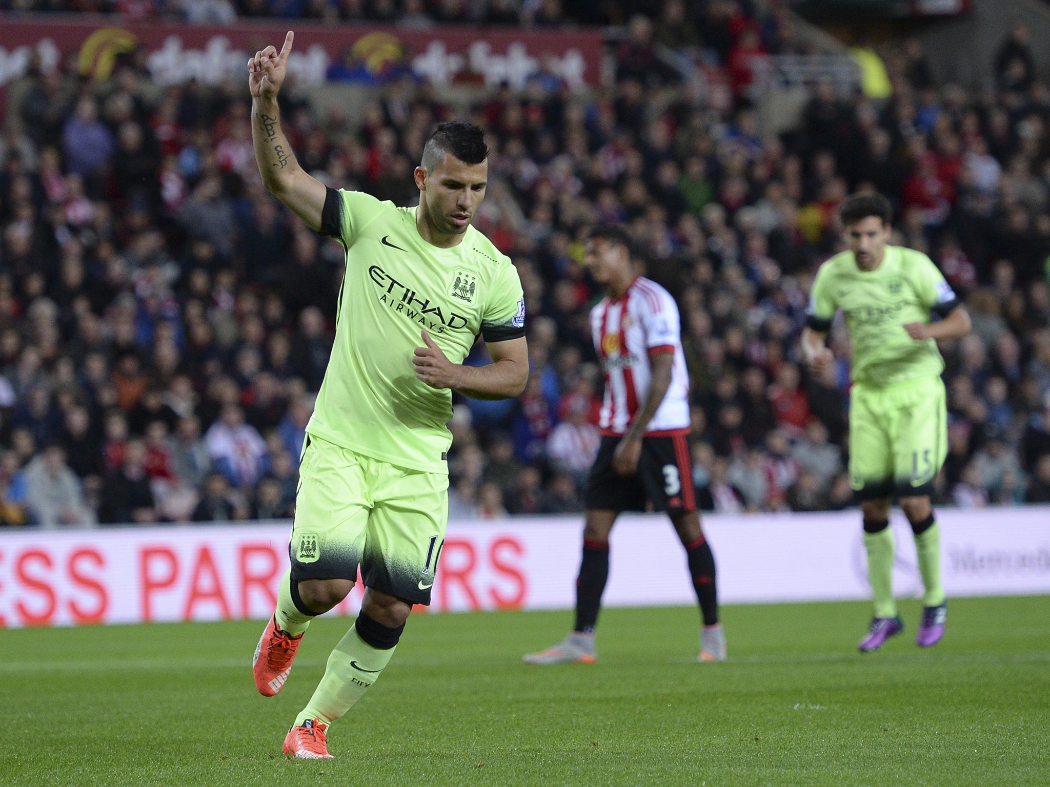 Sergio Aguero opened the scoring from the penalty spot