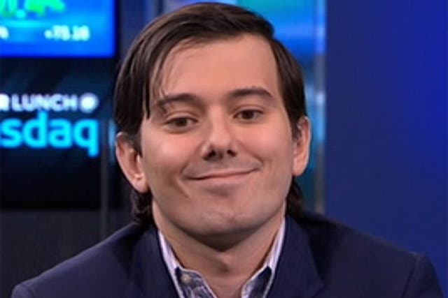 Martin Shkreli speaking to US television news channel CNBC