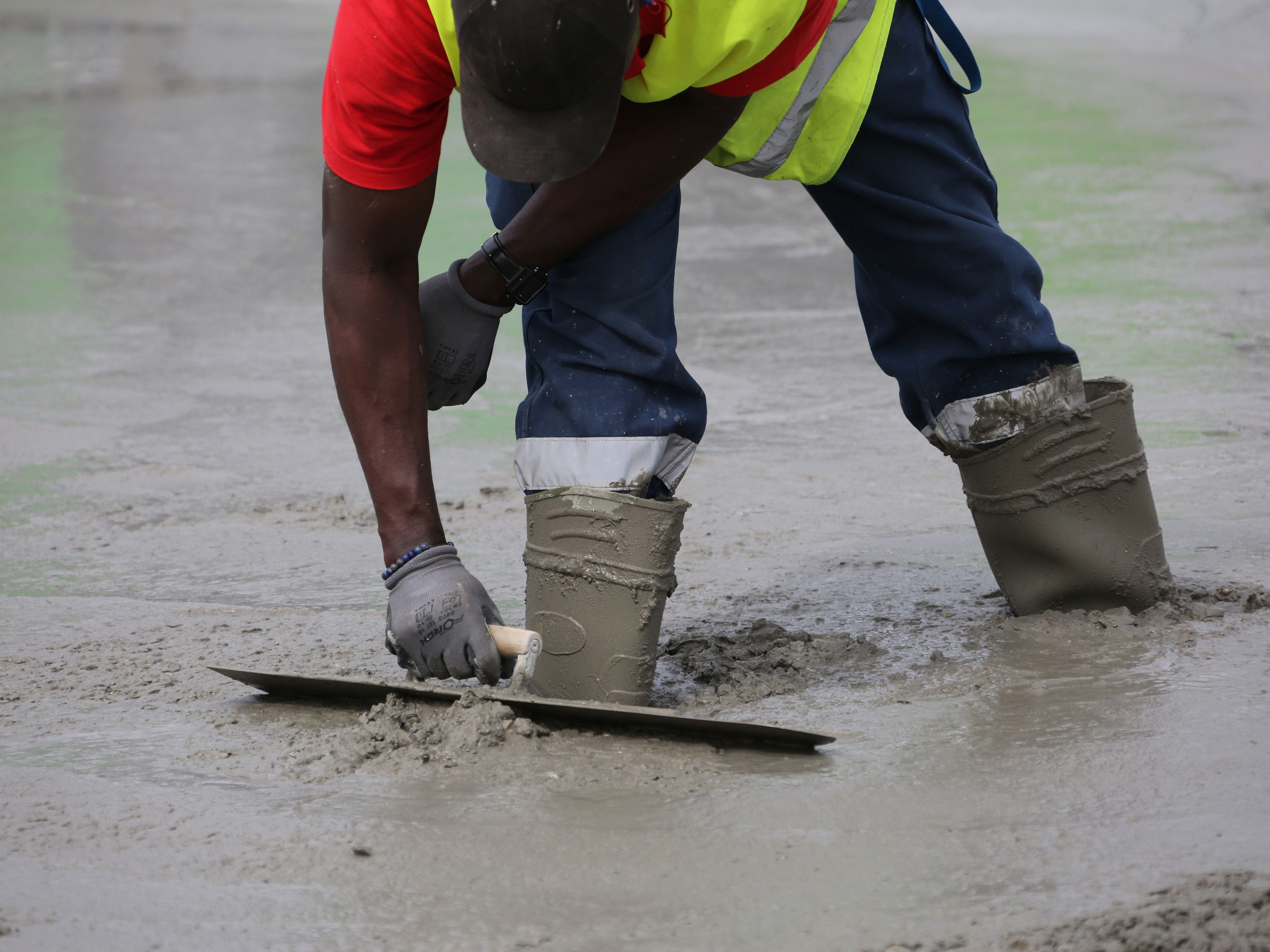 The man fell into a large pothole and was not spotted by workers resurfacing the road