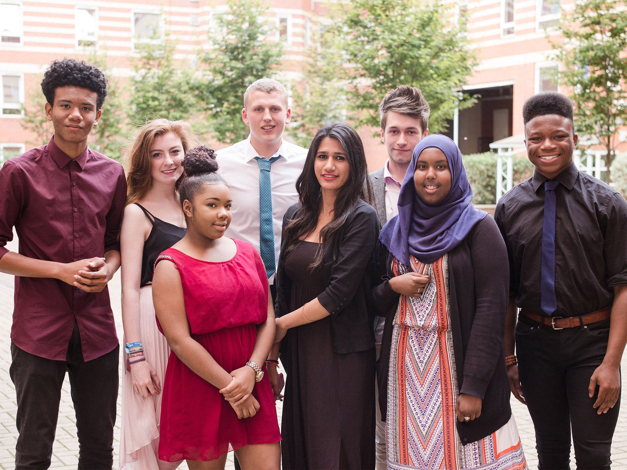 Future alumni: teenagers from disadvantaged areas who took part in King’s College London’s summer school this year
