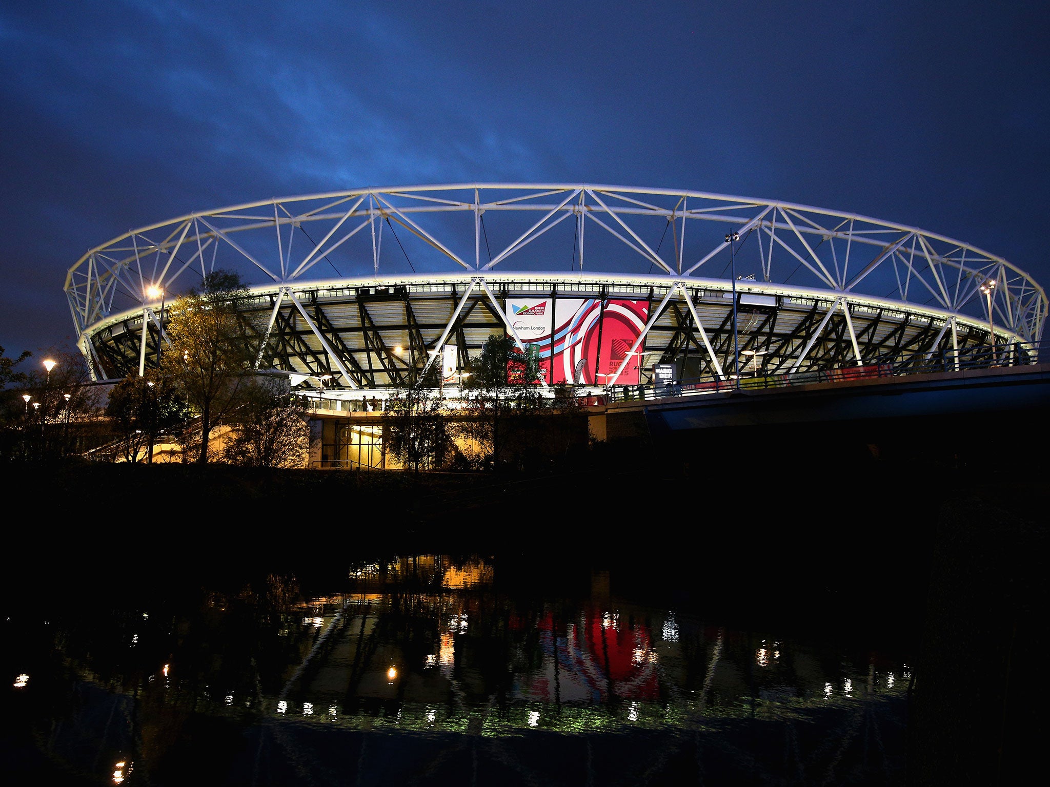 A view of the Olympic Stadium during the Rugby World Cup
