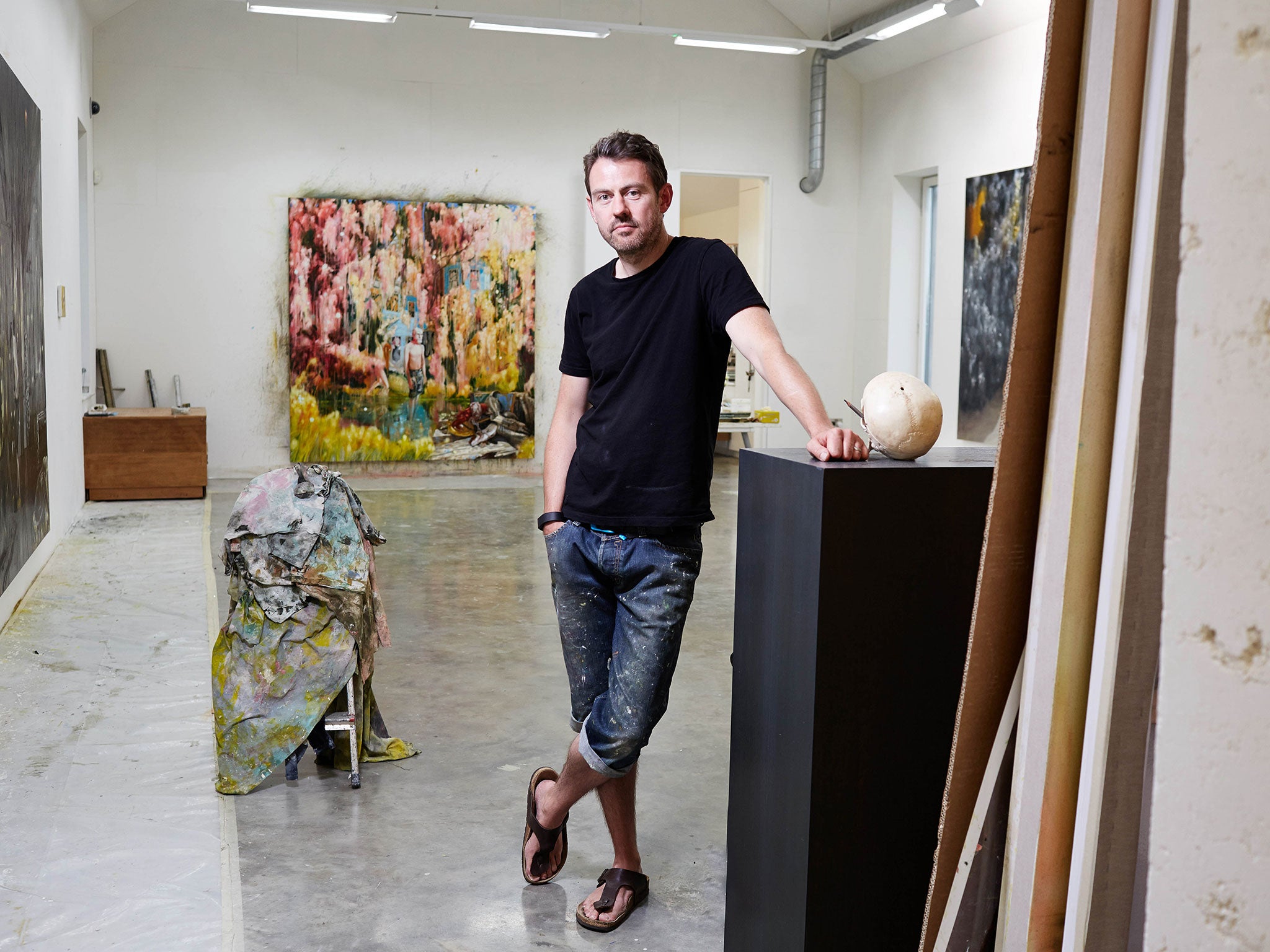 Southern man: Nigel Cooke in his Canterbury studio