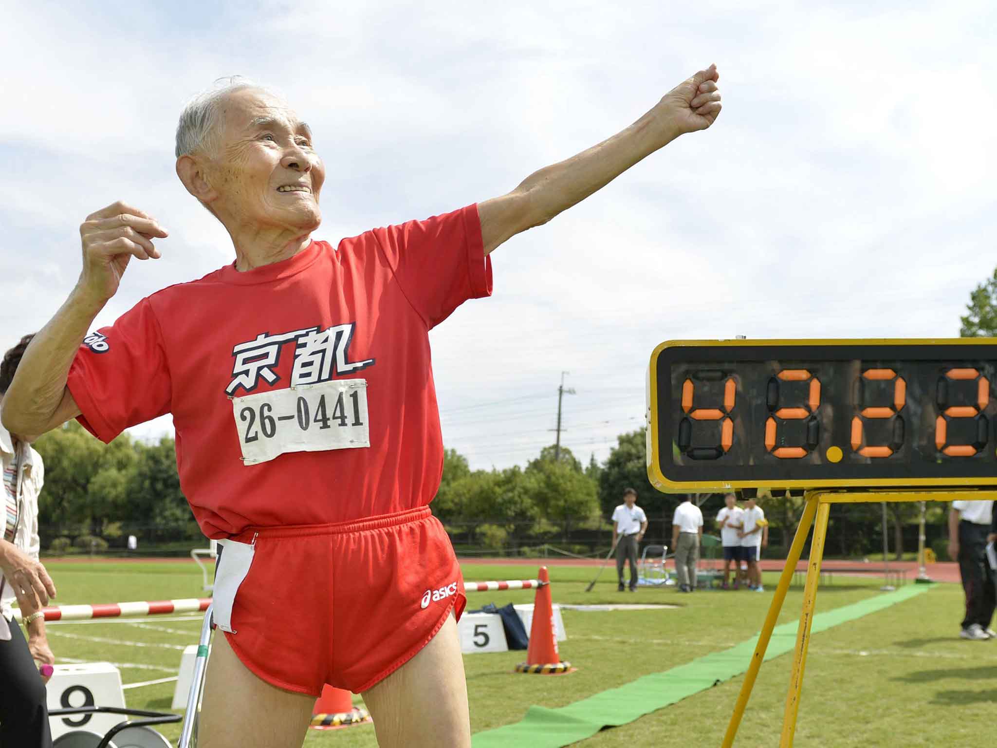 Hidekichi Miyazaki took up the sport in his 90s