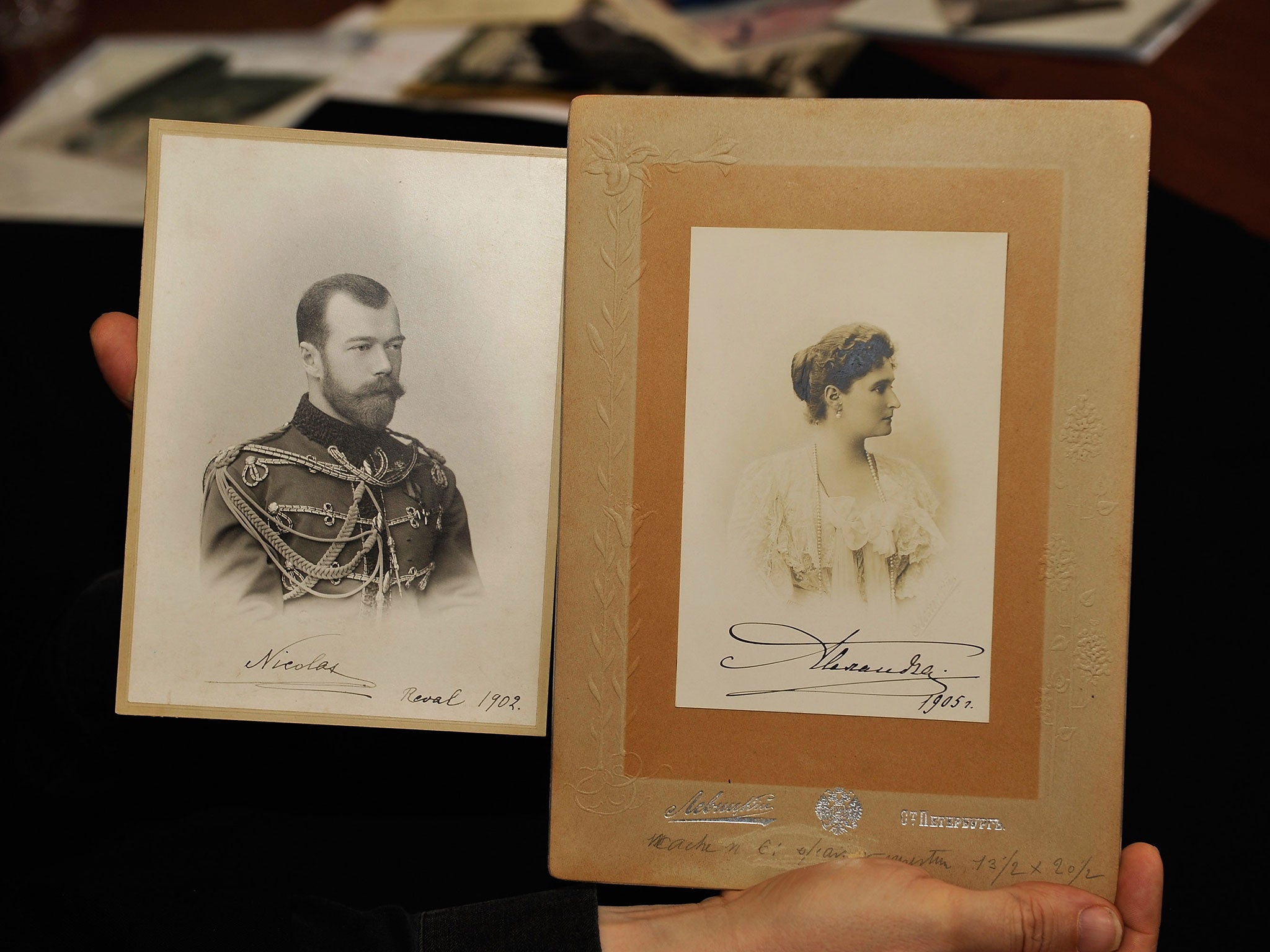 Photographs of Tsar Nicolas II and Empress Alexandra of Russia on January 16, 2013 at RR Auction in Amherst, New Hampshire