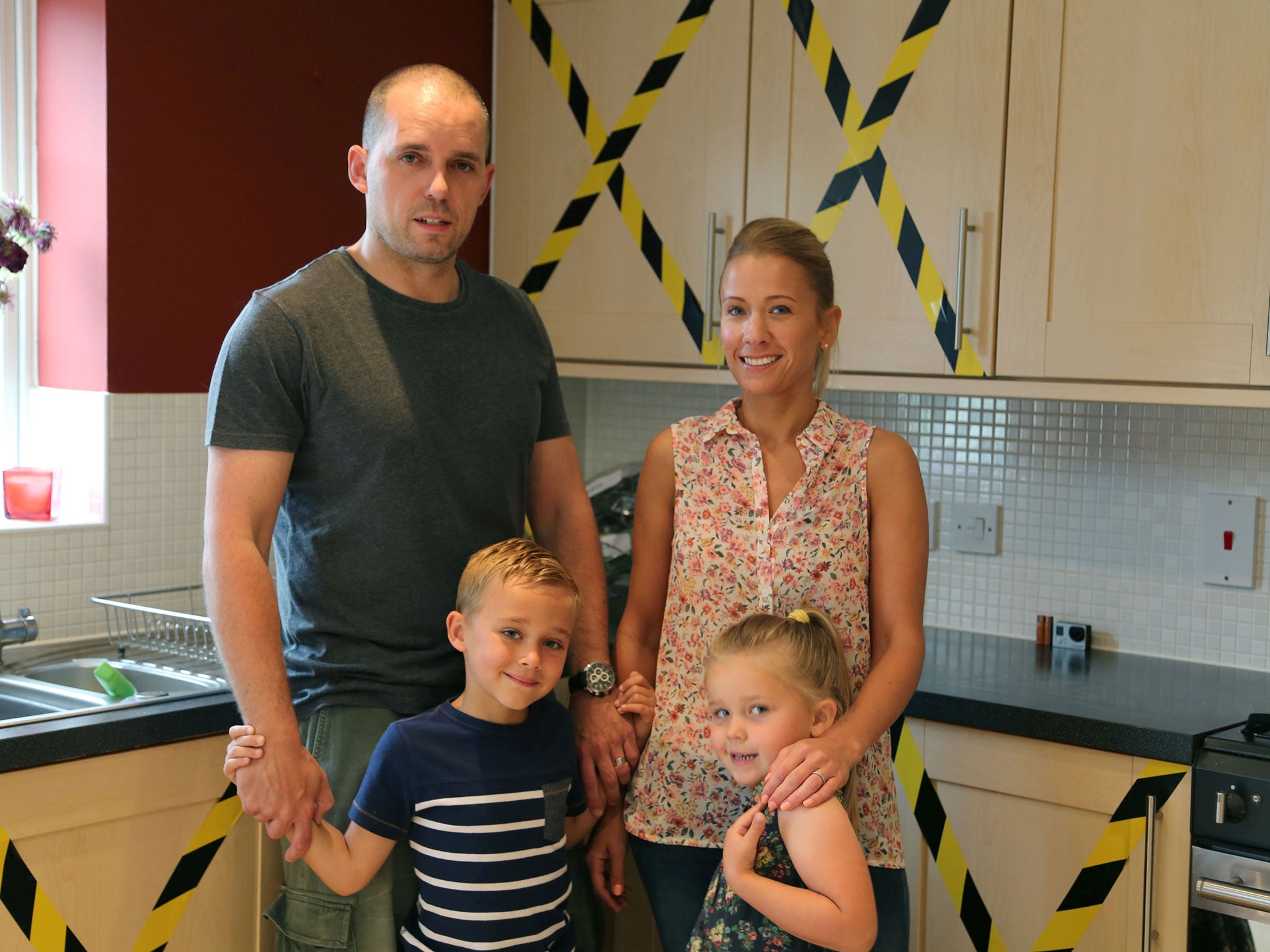 Family fare: Richard and Clare Parsons with their children, who eat mainly pre-cooked meals
