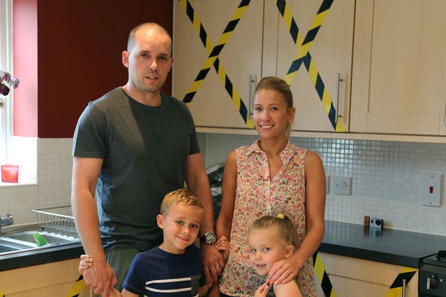 Family fare: Richard and Clare Parsons with their children, who eat mainly pre-cooked meals