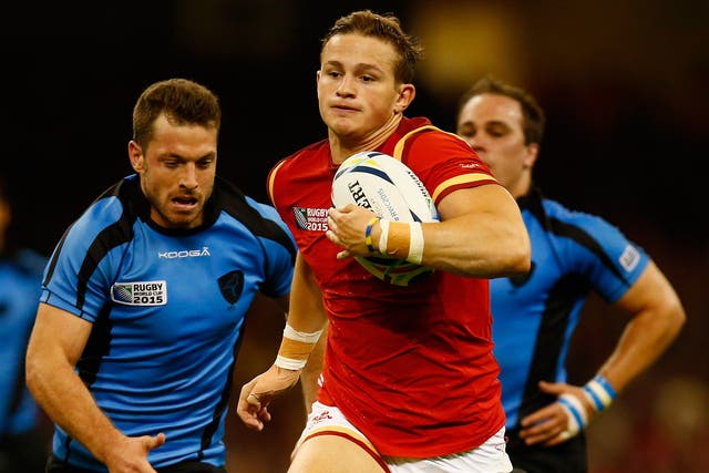 Wales’ Hallam Amos has been preferred to Alex Cuthbert on the wing on the occasion of his 21st birthday