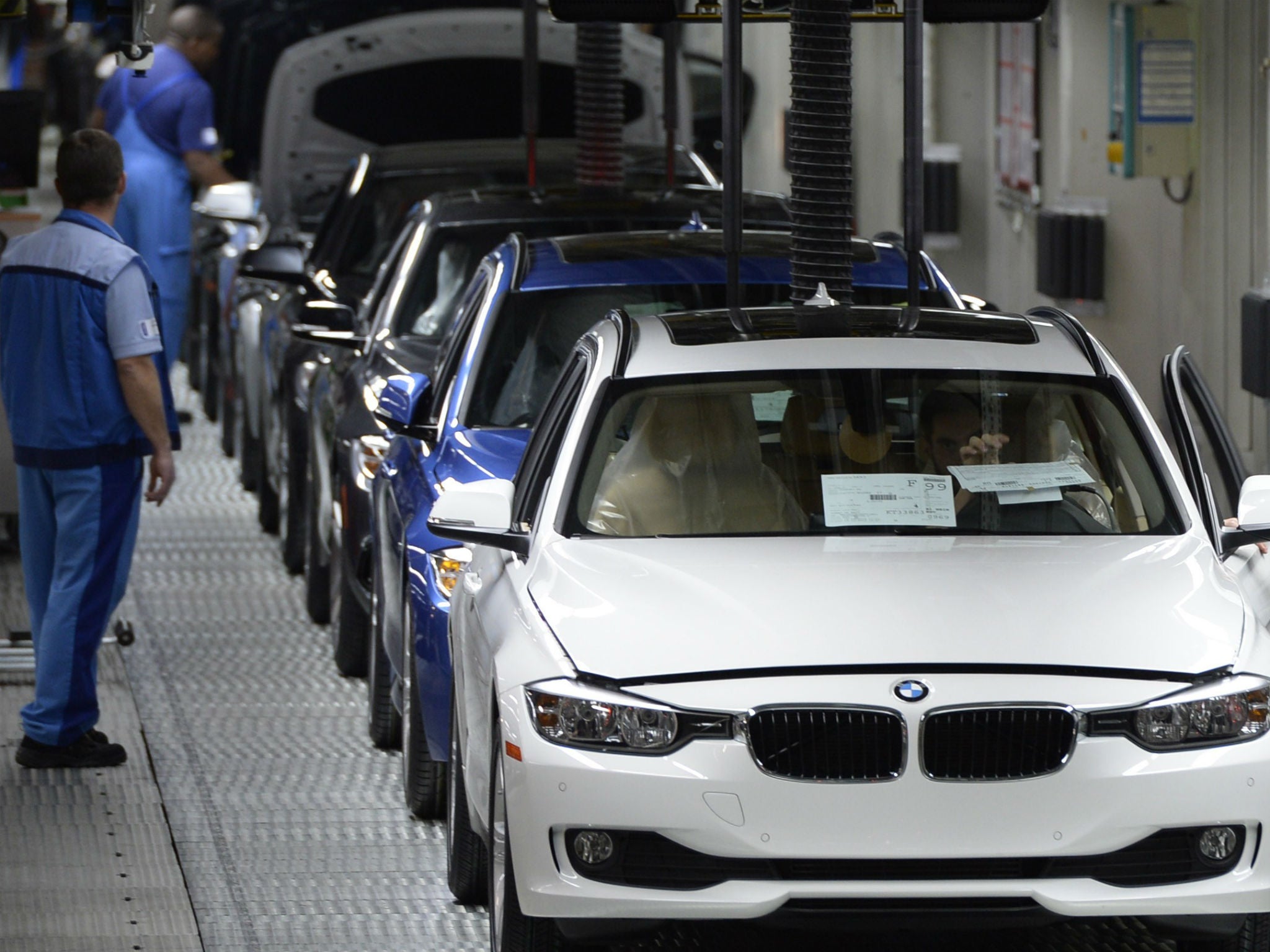 BMW shares slumped by as much as 8 per cent