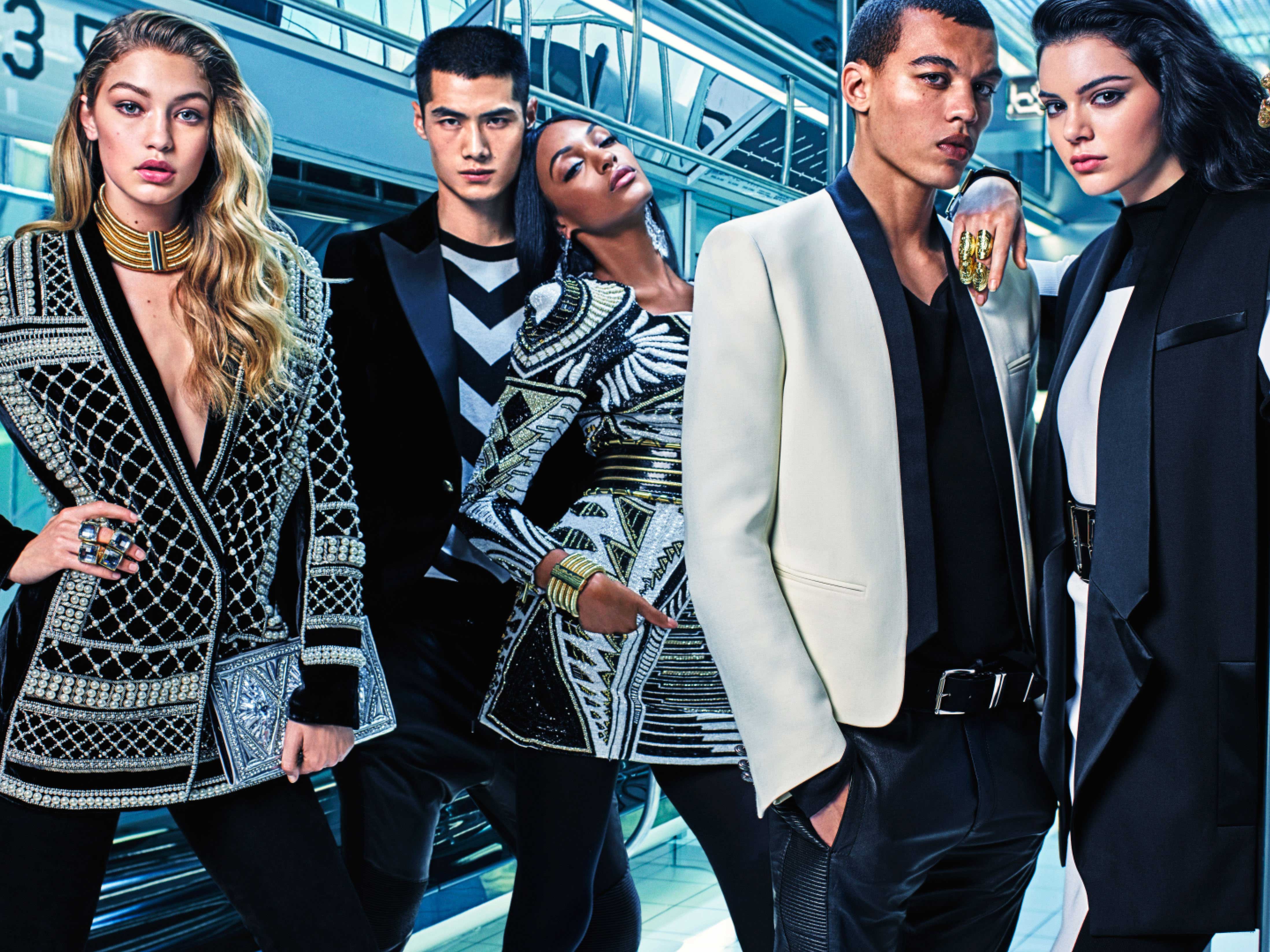 Balmain X H M Kendall Gigi And Jourdan Front The New Campaign The Independent The Independent
