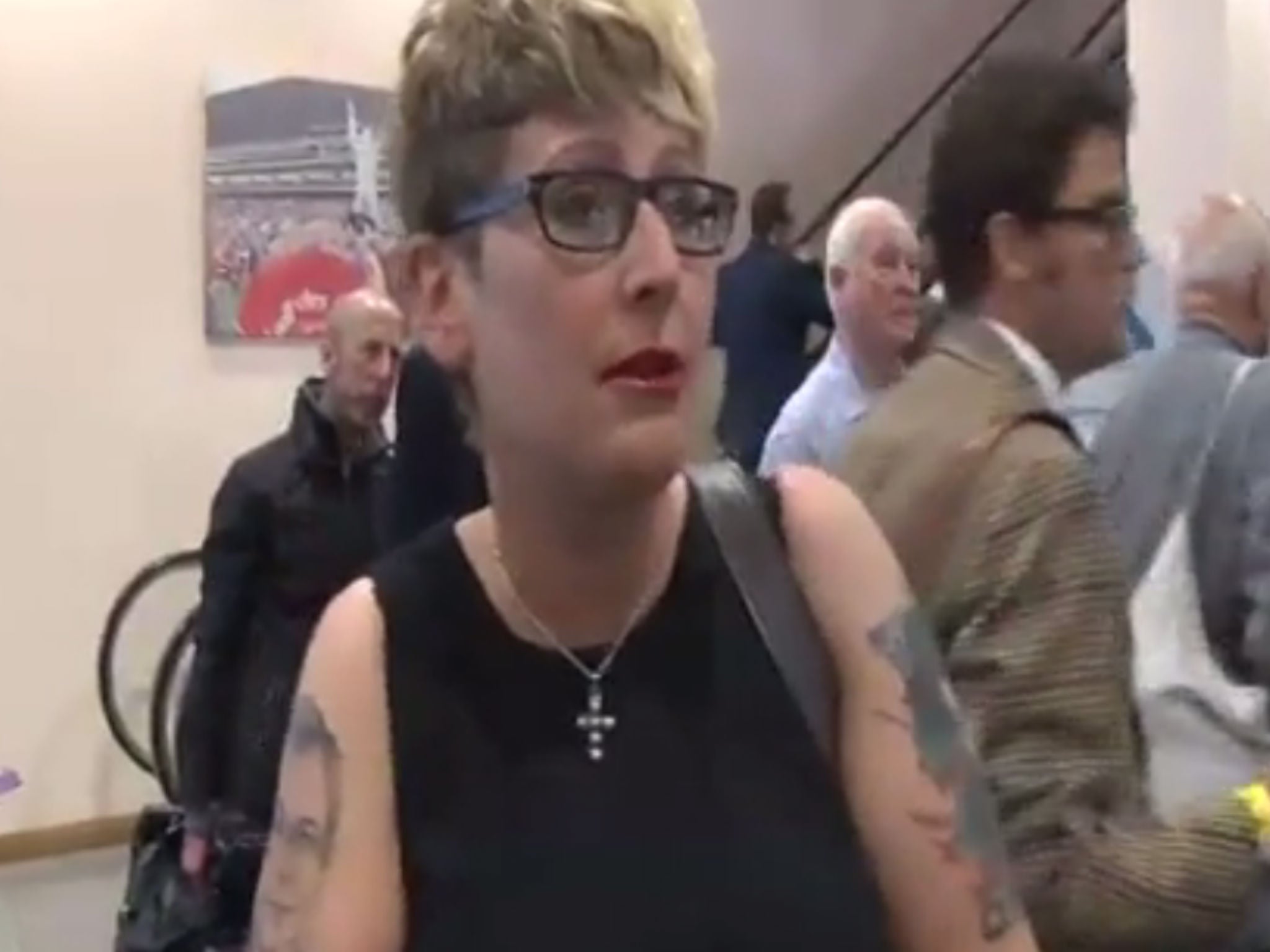 Kerri Webb has Mr Farage's face tattooed on her arm