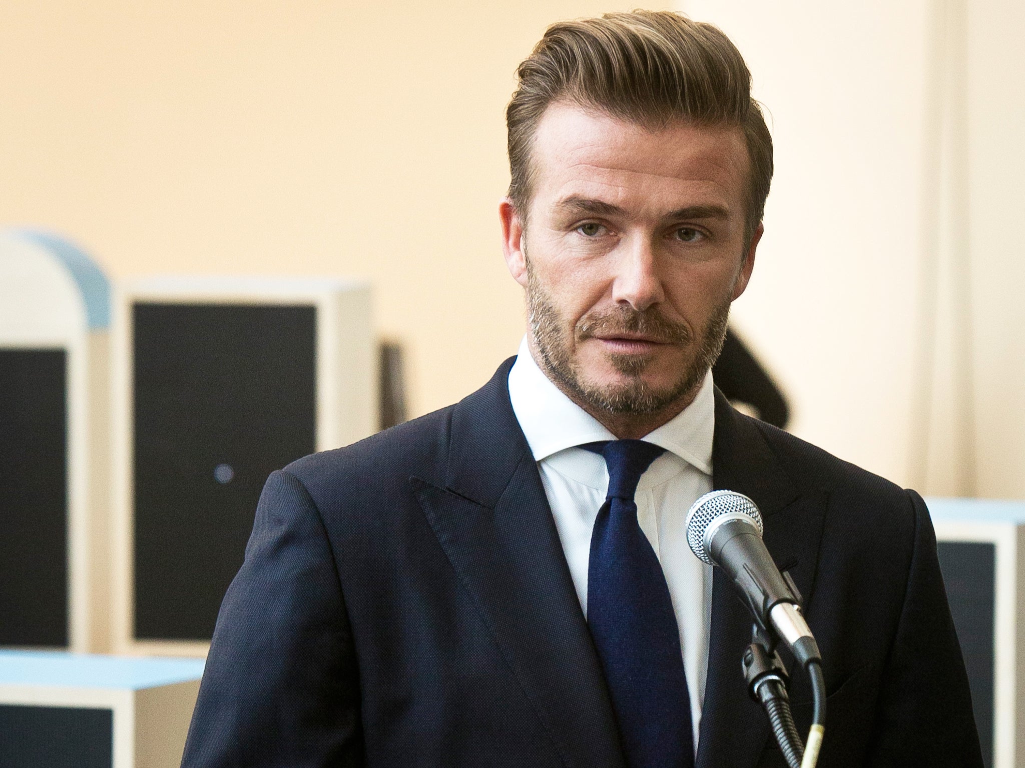 David Beckham visibly emotional while discussing suffering of children ...