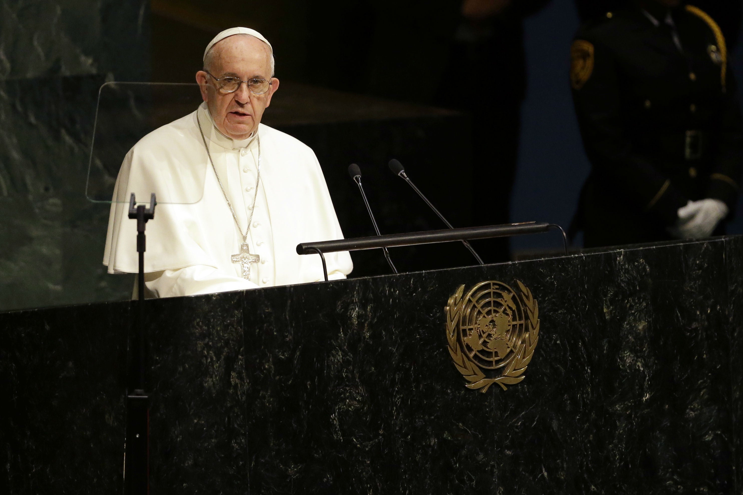Pope Francis was the fifth pope to address the UN General Assembly