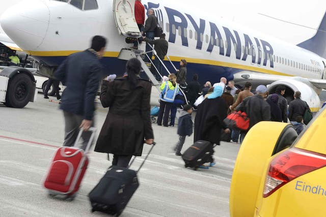 A Ryanair flight