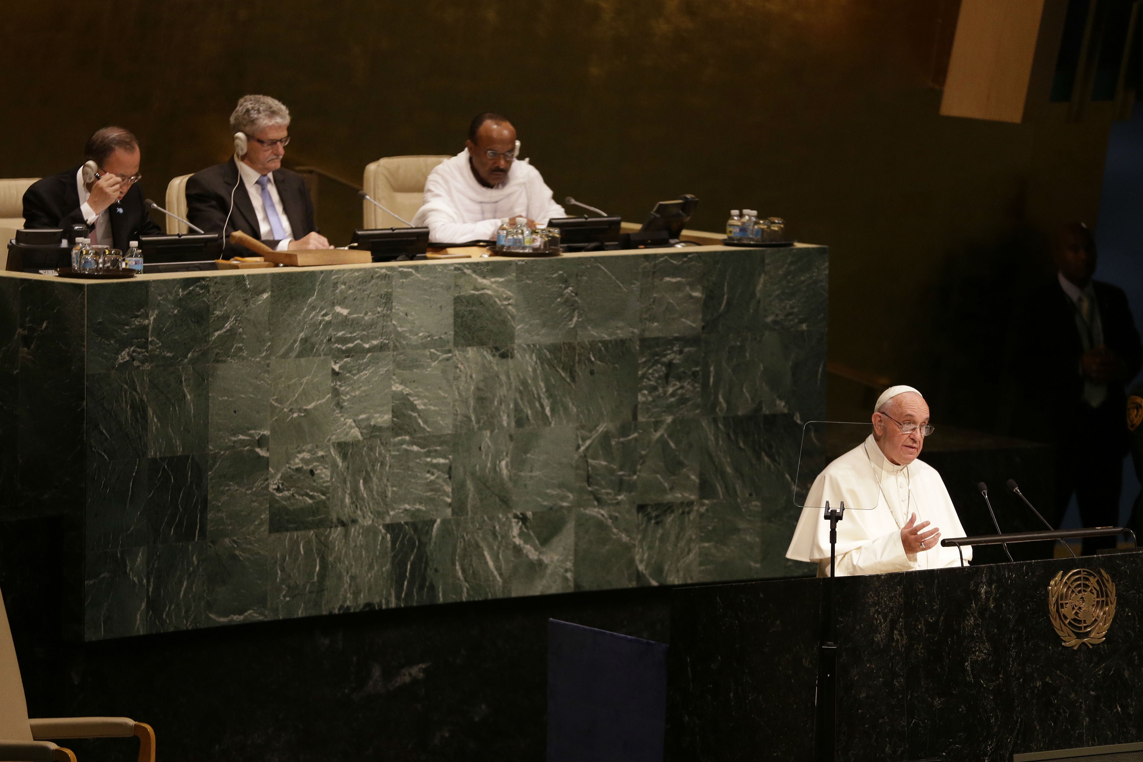 The pope said wealthy countries thirst for money was ravaging planet