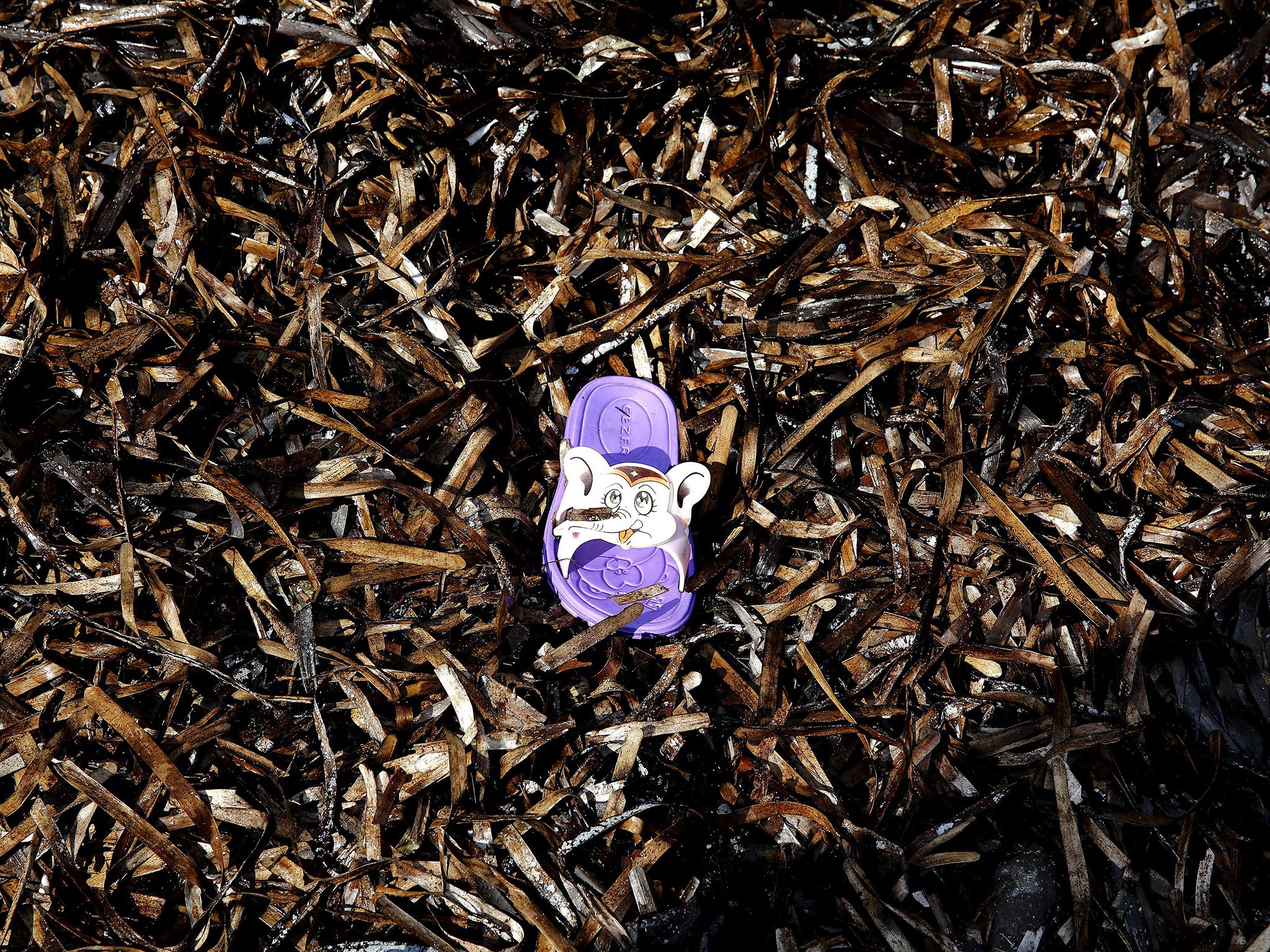 A lost flip-flop is a reminder of the desperate rush to shore on Lesbos