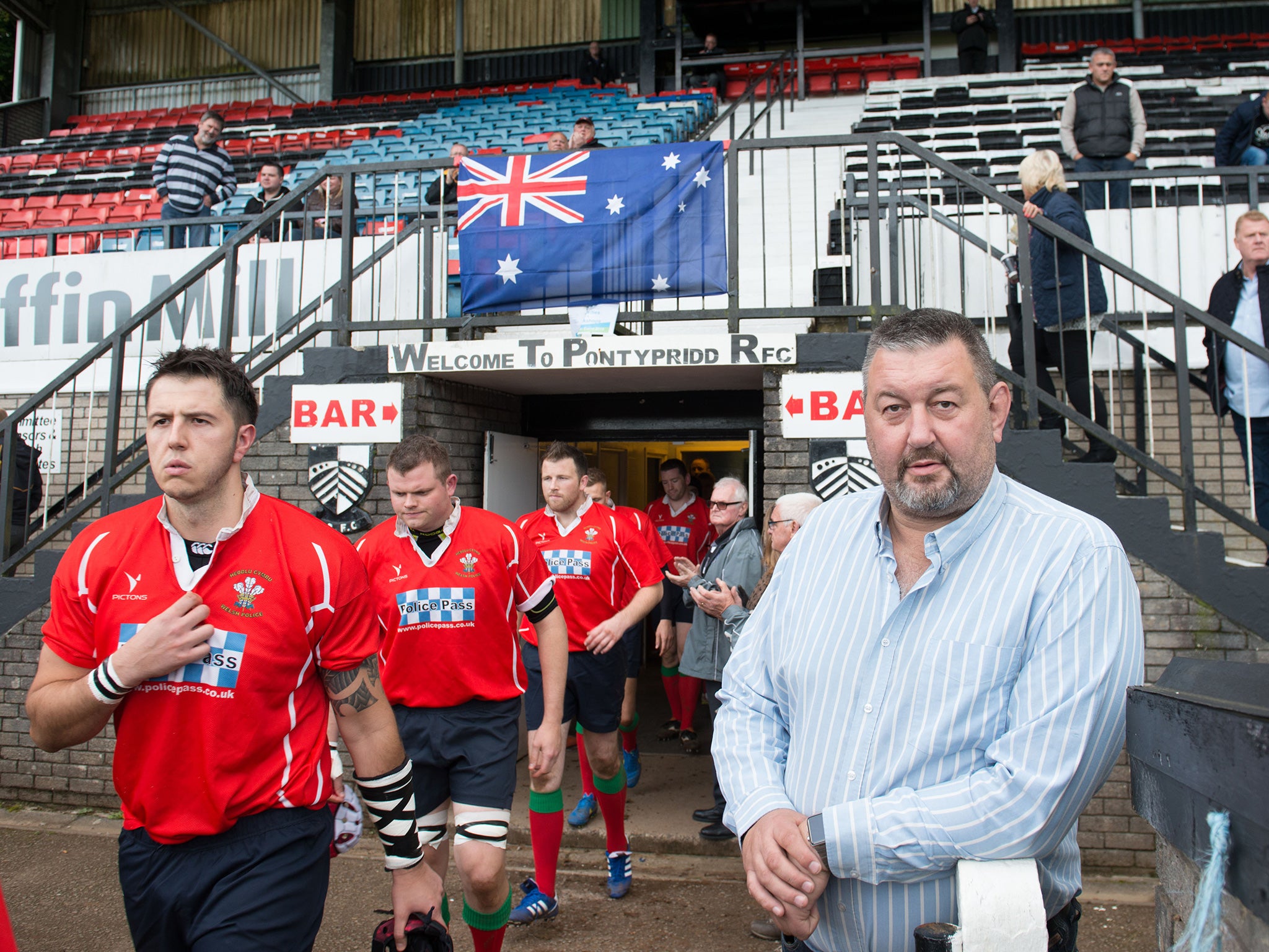 Mark Rowley at Sardis Road before the game