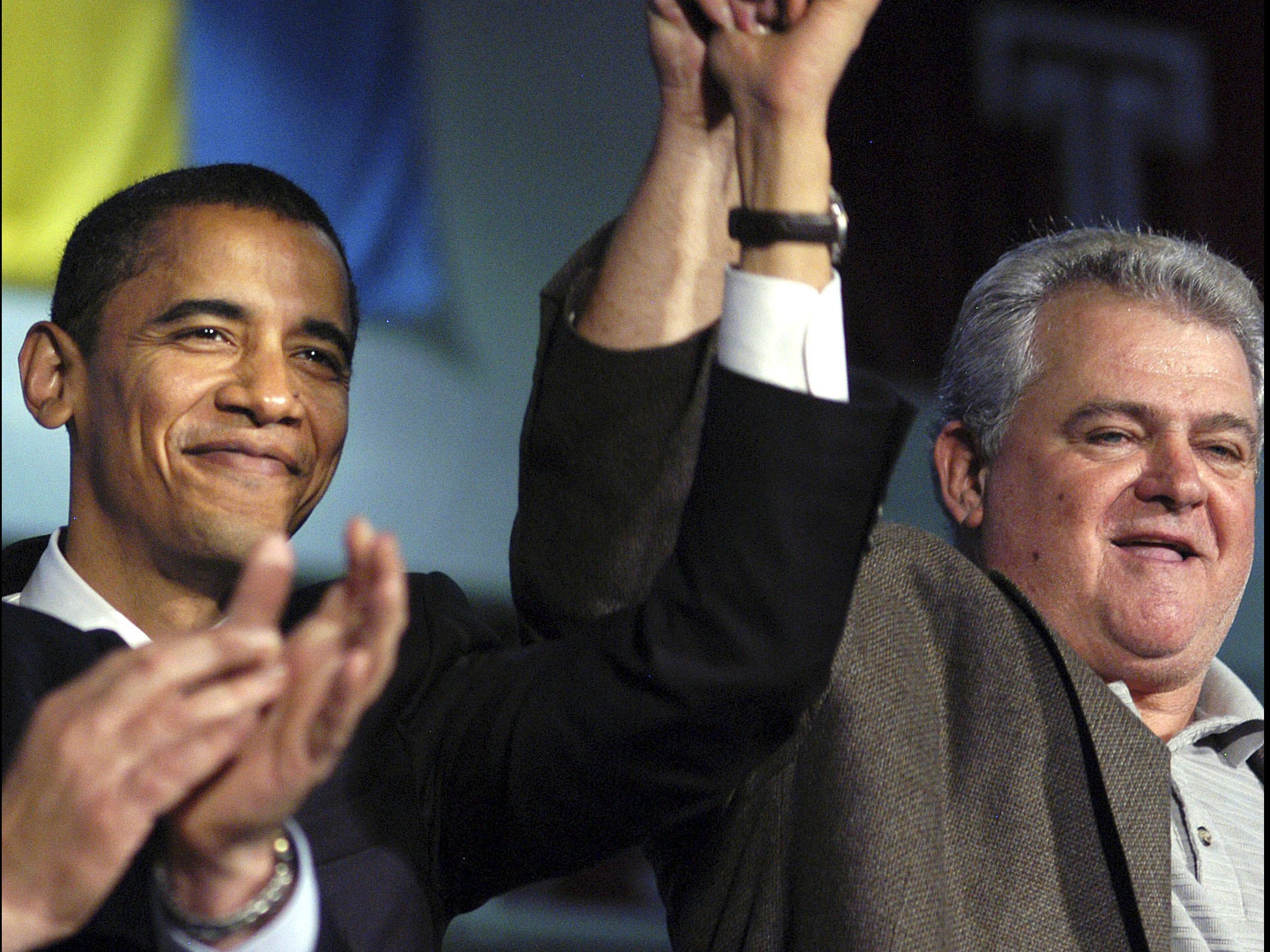 Brady, right, previously took the water glass used by Barack Obama at his first inauguration (Getty)