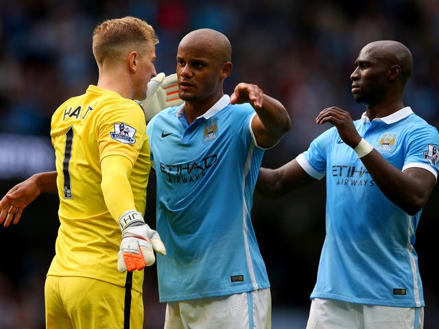 Hart, Kompany and Mangala are all absent from City's starting line-up