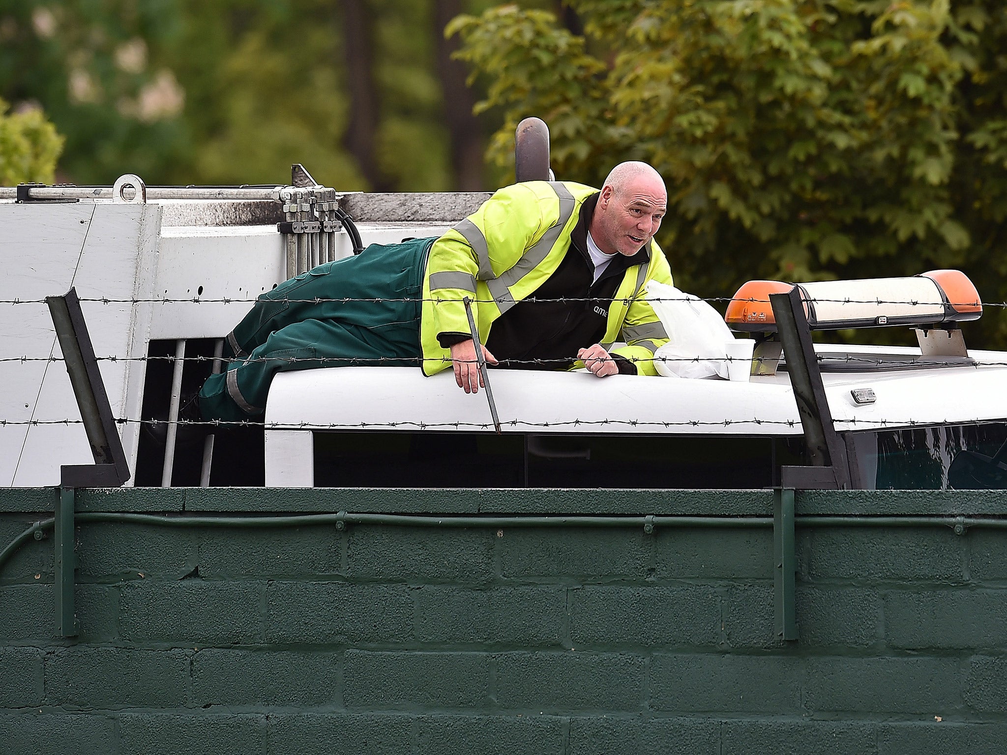 One fan's novel way of watching a Liverpool training session