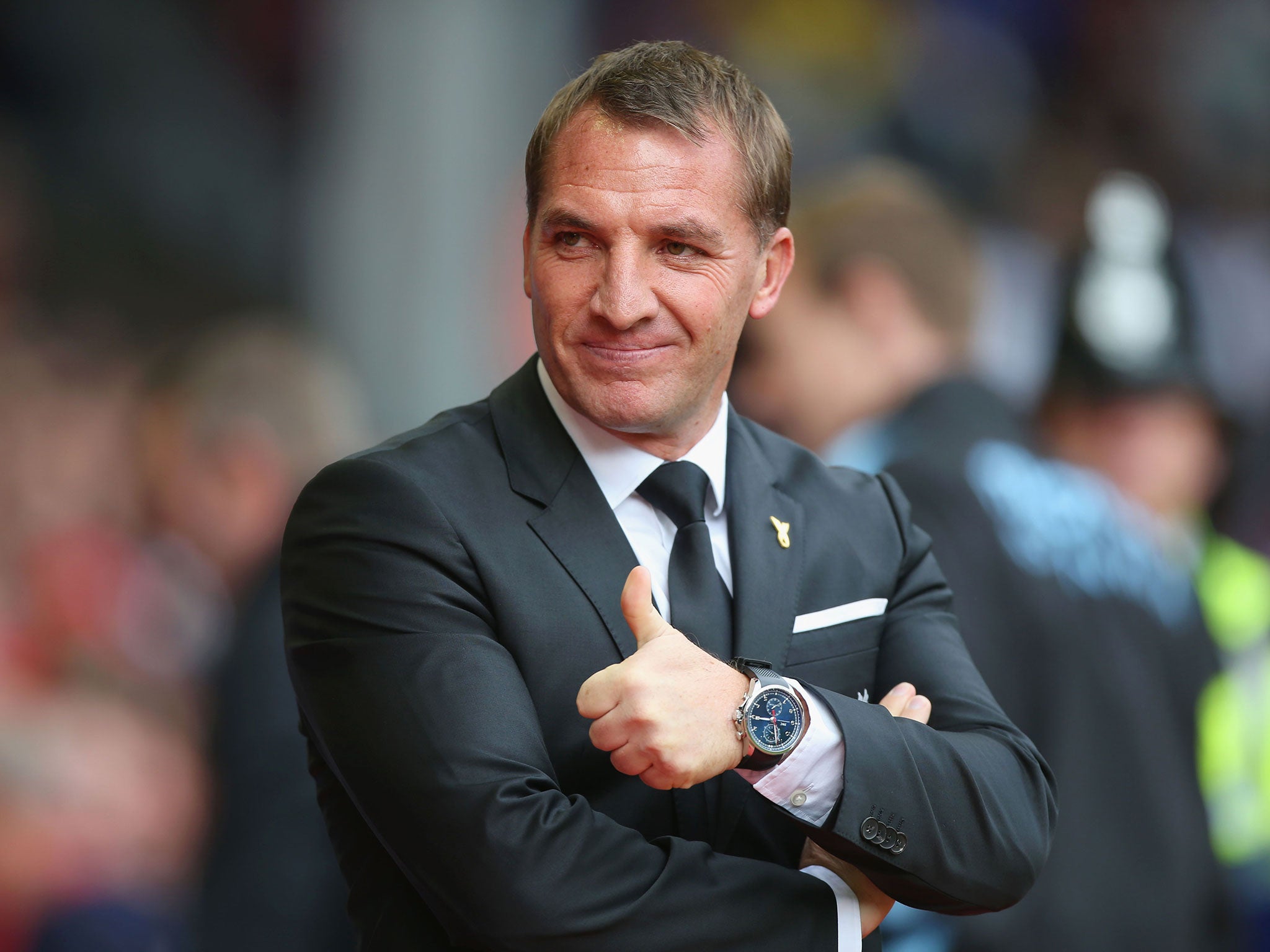 &#13;
Brendan Rodgers during the win over Norwich&#13;