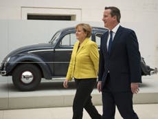 Merkel 'called in favour' from Cameron over emissions testing