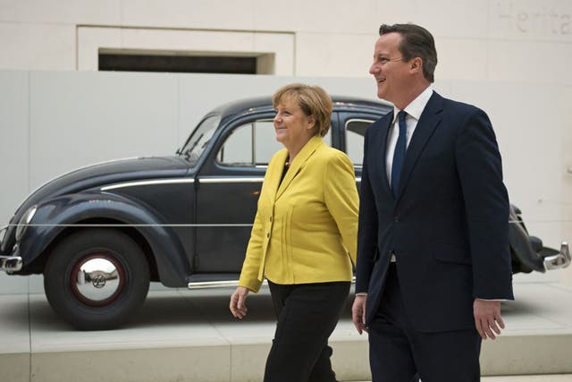 Angela Merkel and the PM at the British Museum’s ‘Germany’ show in January