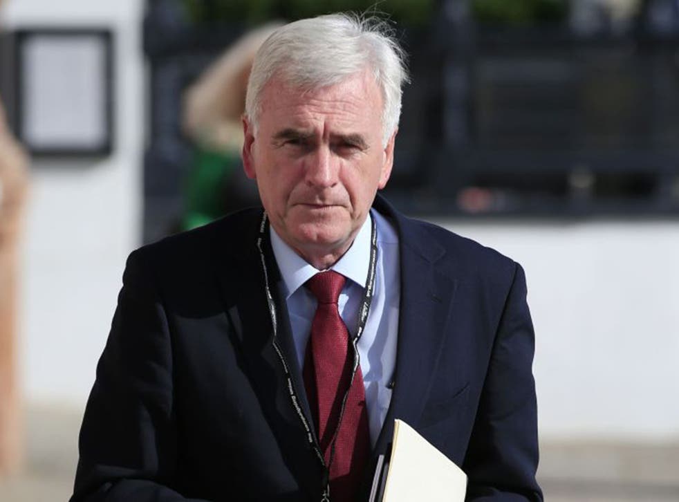 John McDonnell in Brighton on Saturday for the Labour Party conference