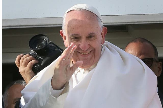 Pope Francis departs New York’s JFK International Airport on Saturday